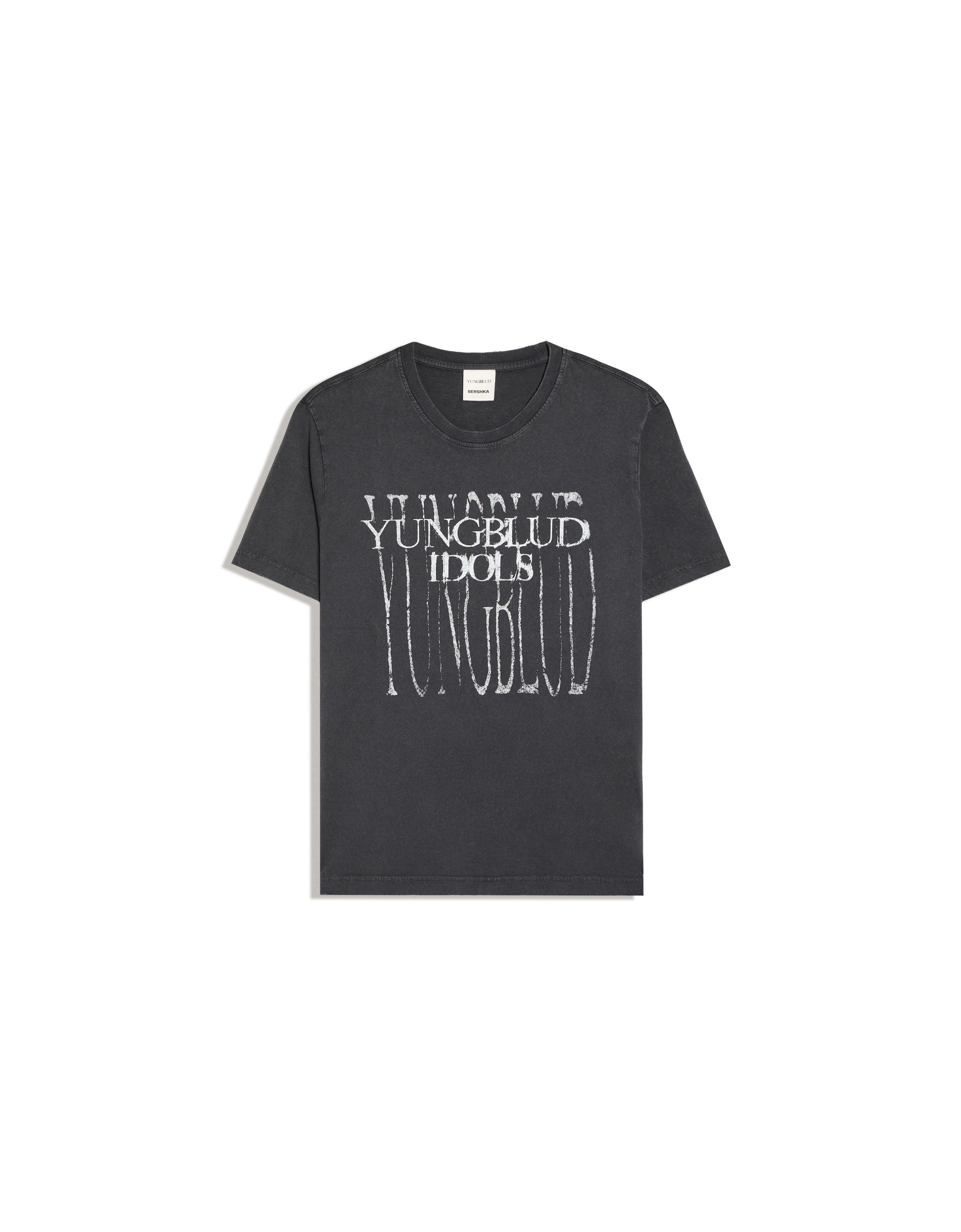 Short sleeve YUNGBLUD print T-shirt — Black