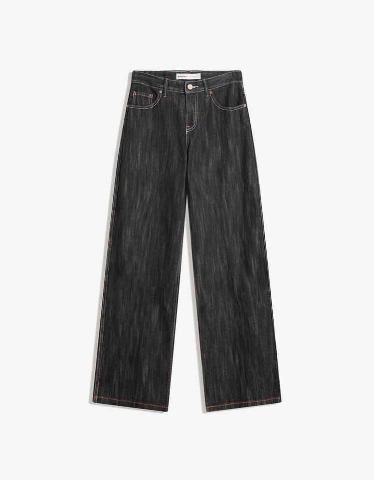 Jacquard boyfriend jeans