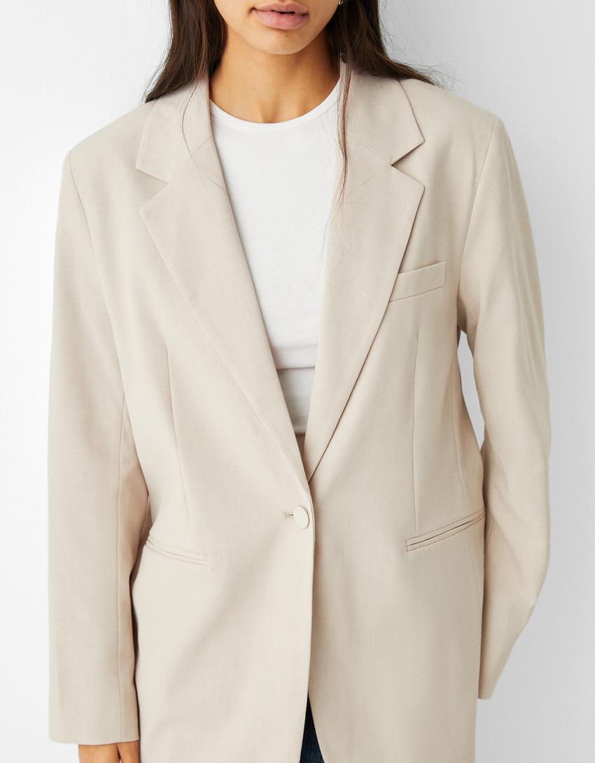 بليزر أساسي بقصّة عادية-بيج-2