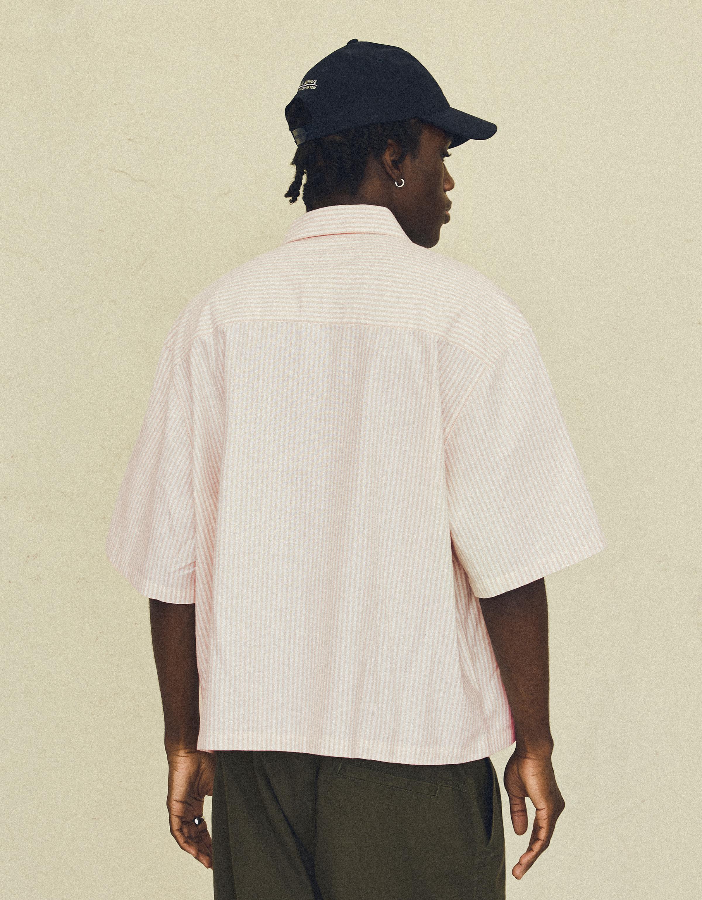 Short sleeve embroidered shirt — Cream