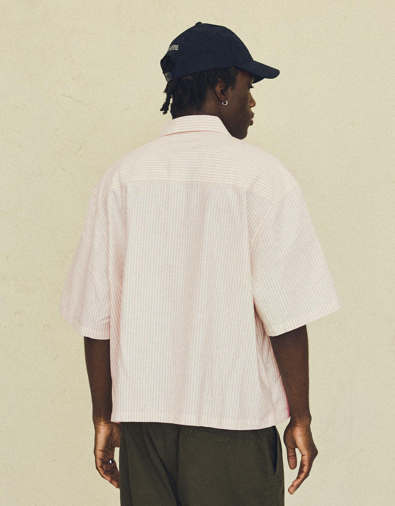 Short sleeve embroidered shirt — Cream