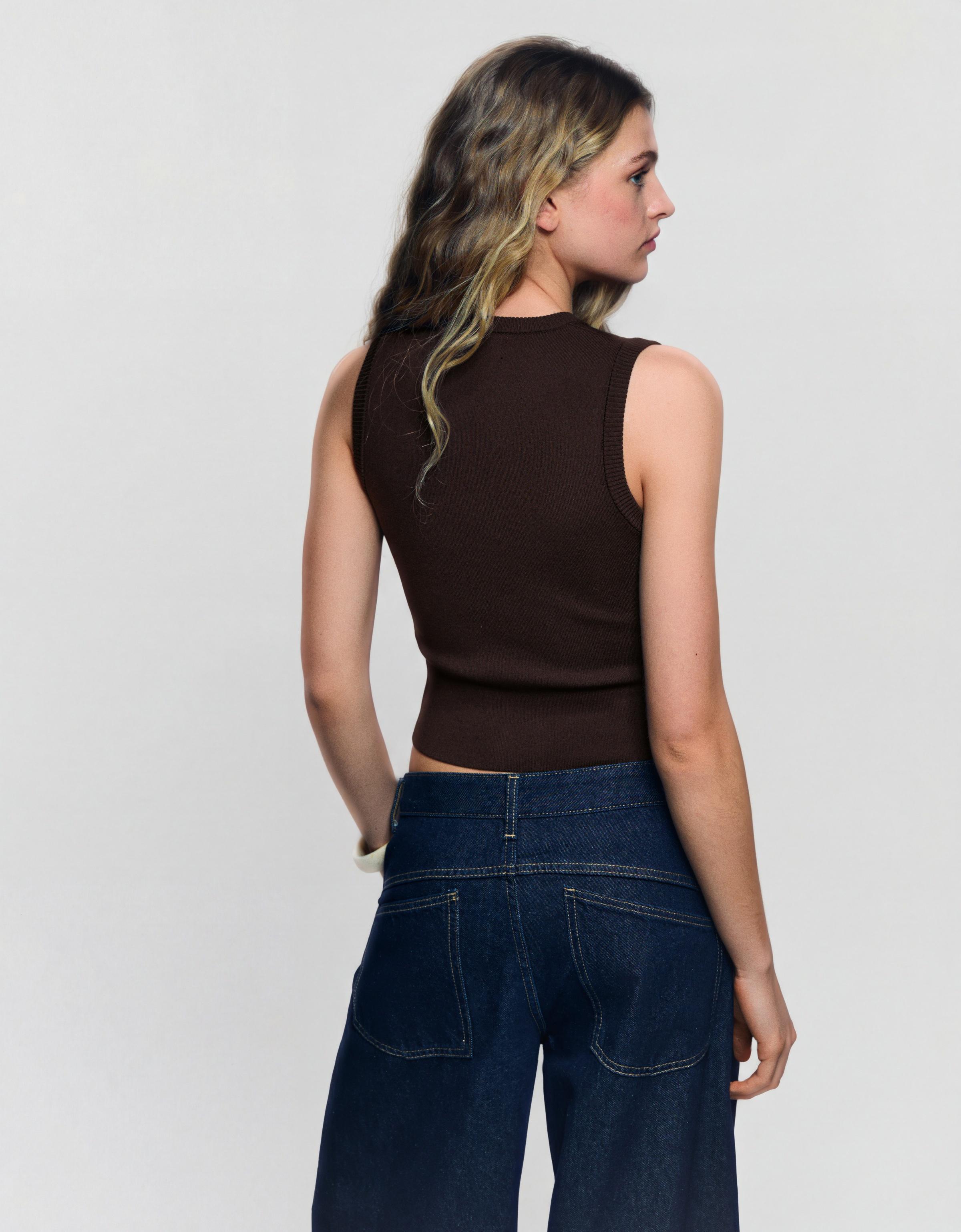 Bisiklet yaka düğmeli yelek - Görsel 47