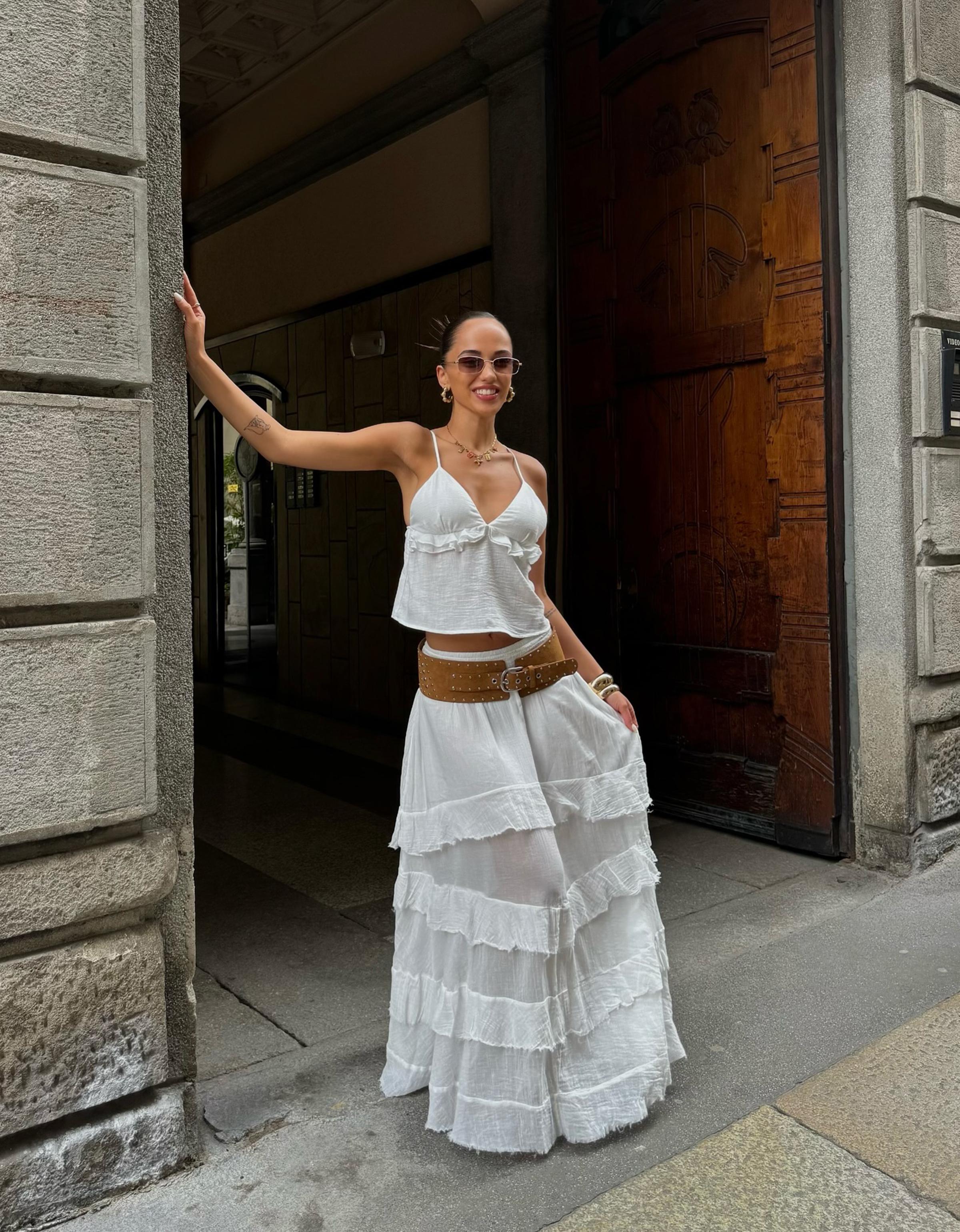 Ruffled maxi skirt - Women | Bershka