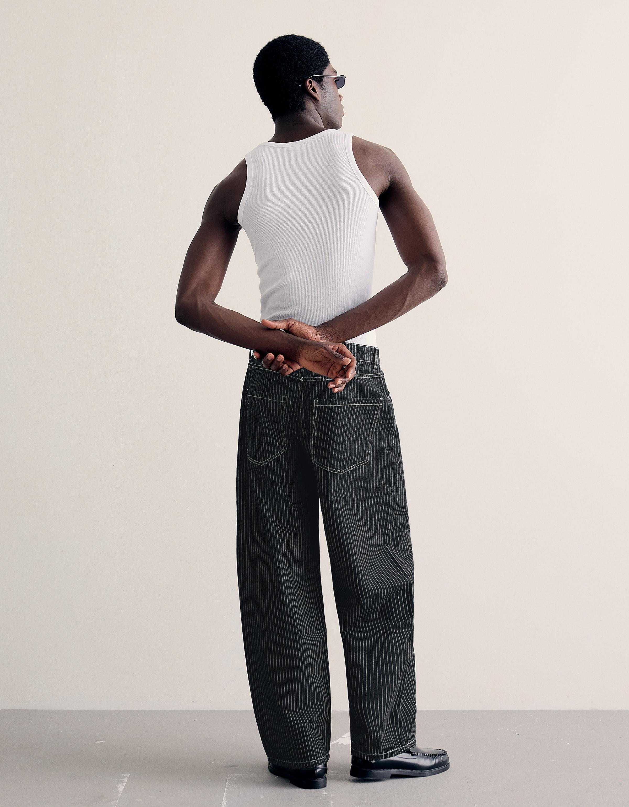 Ribbed vest top — White
