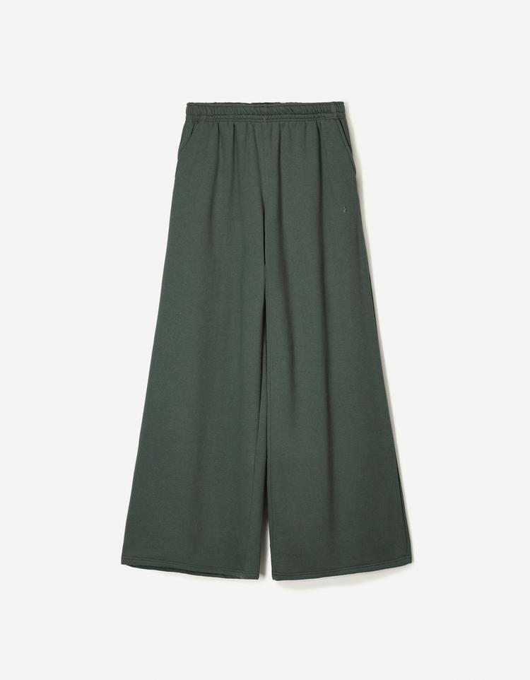 Super wide-leg plush trousers