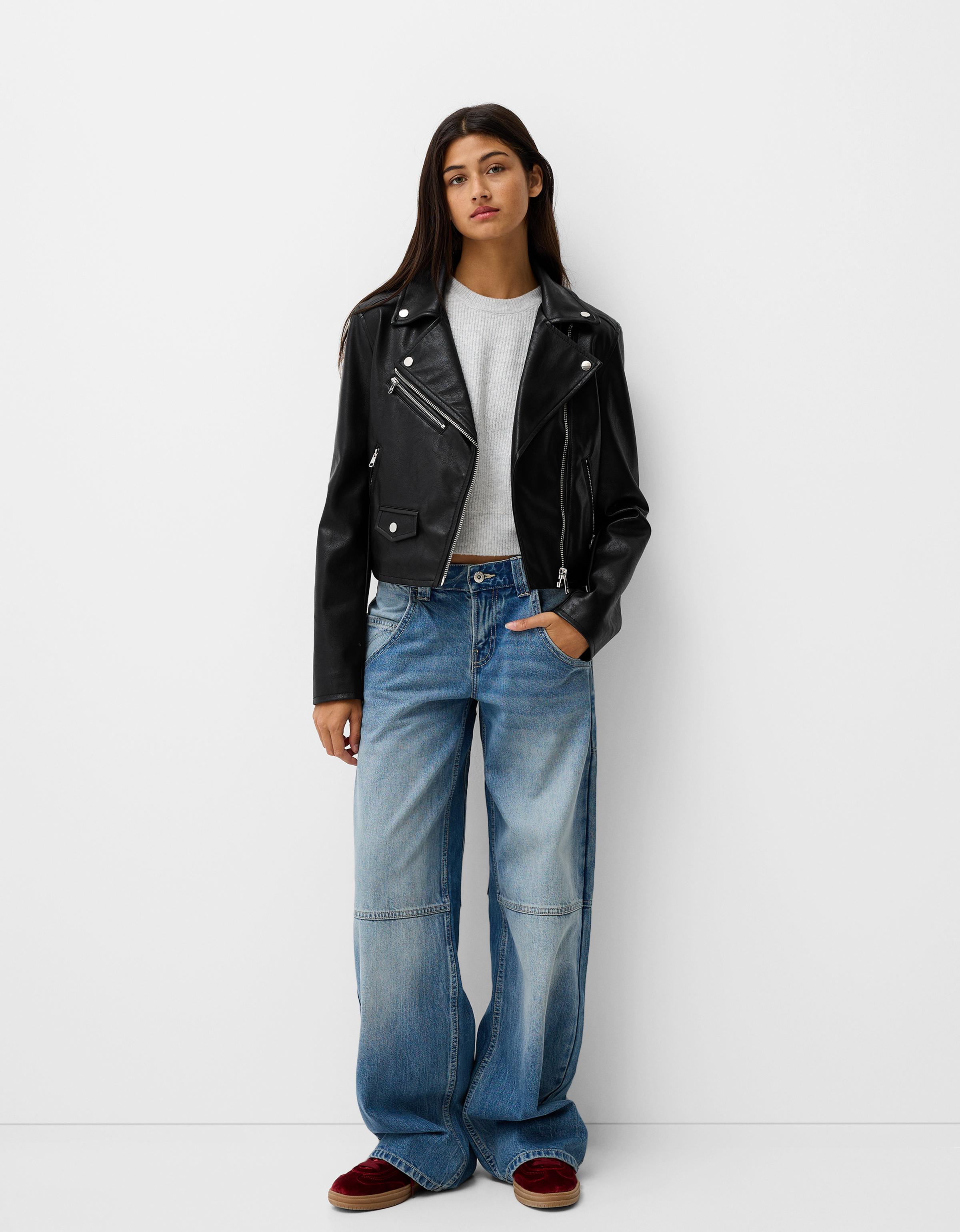 Bershka biker jacket best sale