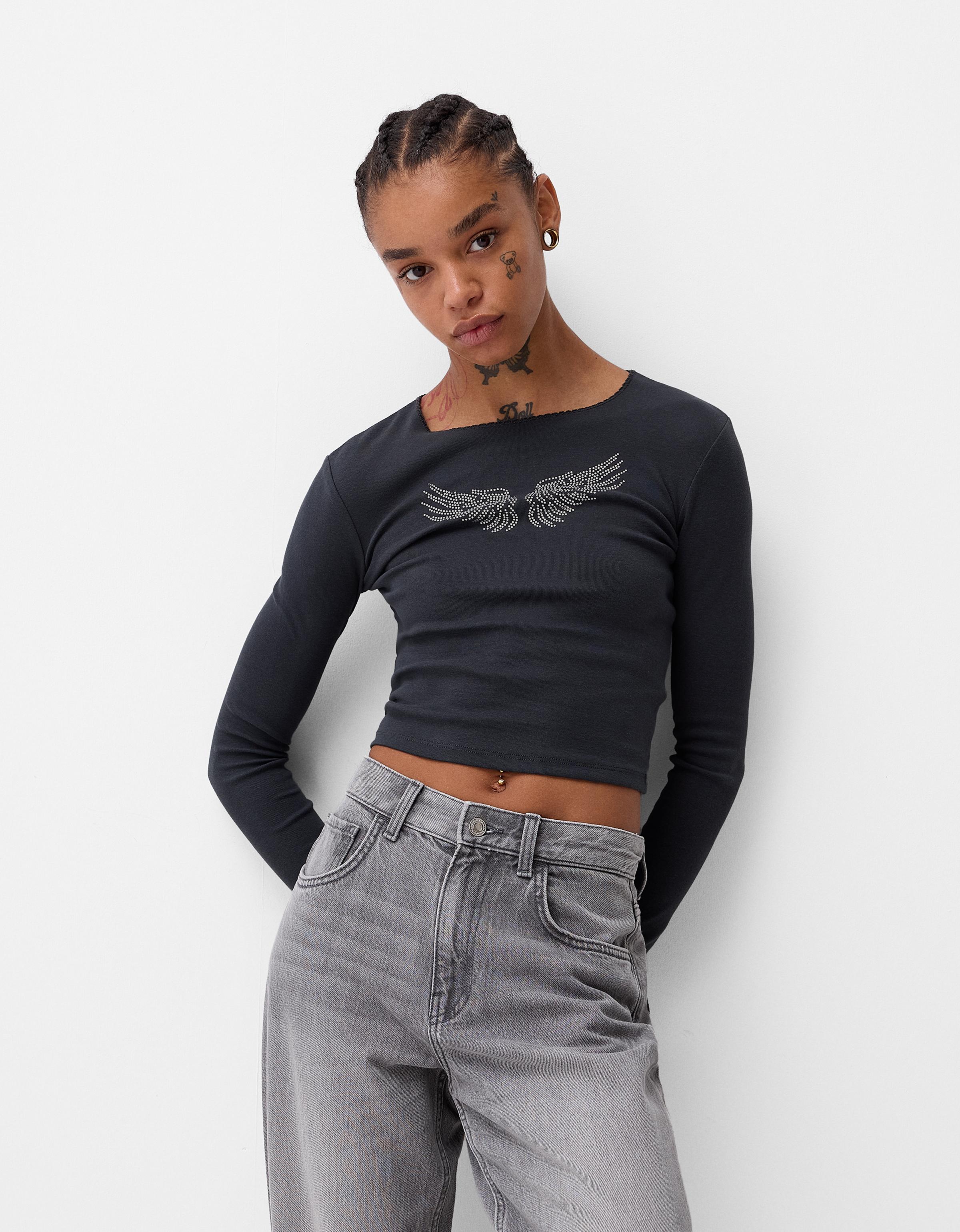 Bershka magliette maniche lunghe online