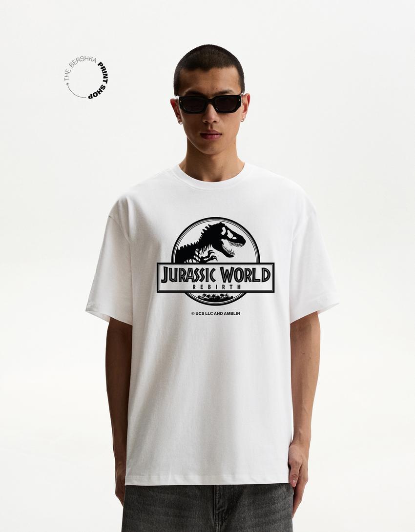 Short sleeve Jurassic World T-shirt-White-1