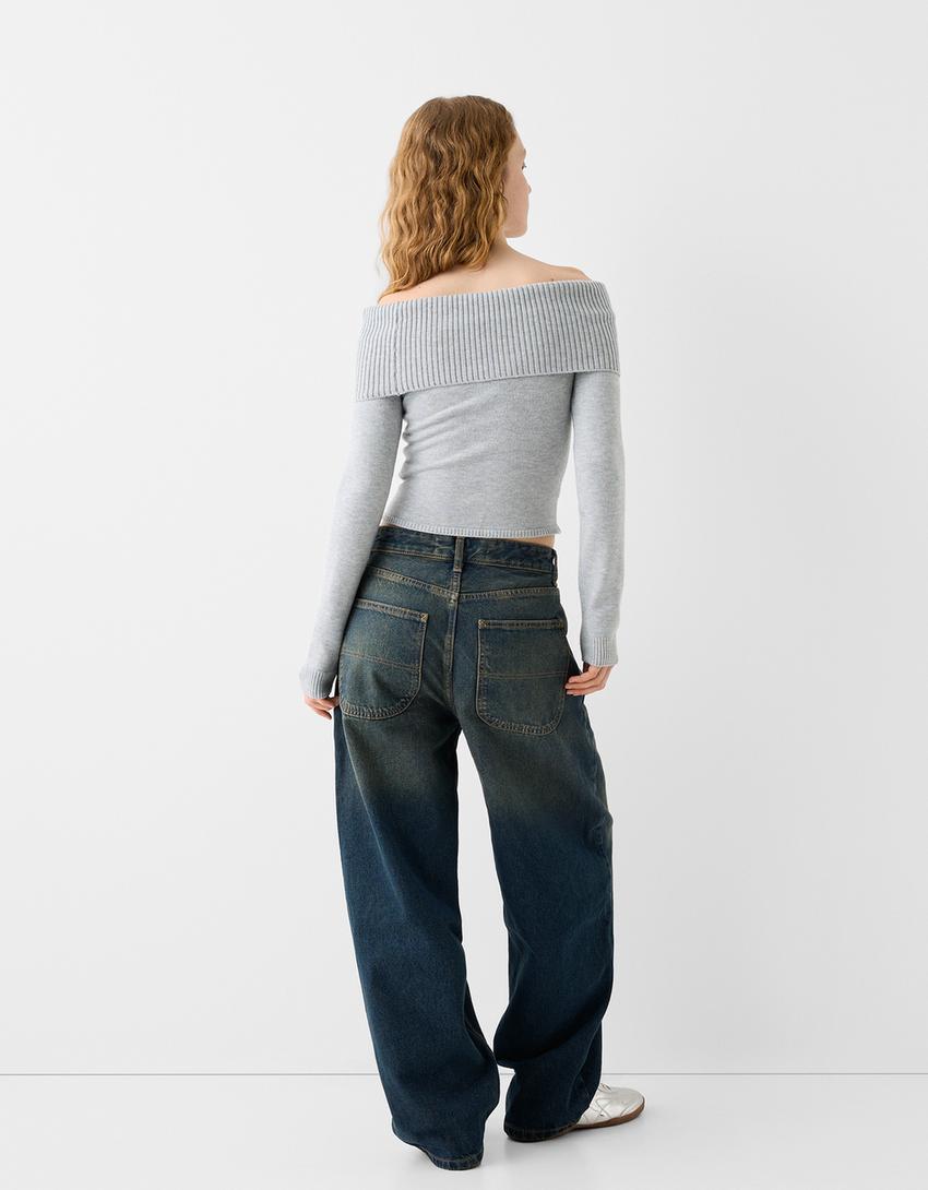 Bardot sweater-Grey-1