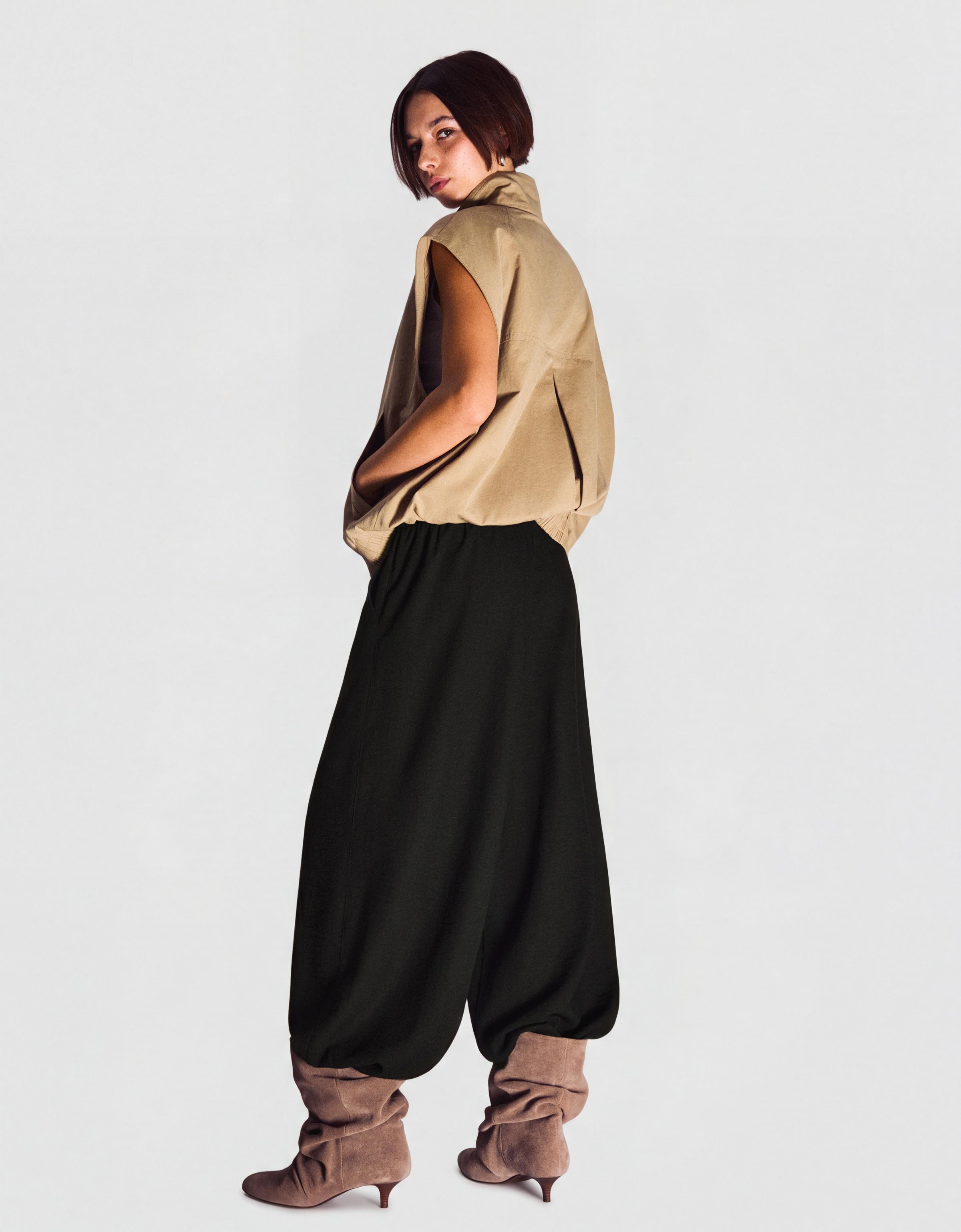 Rustic sarouel trousers — Black