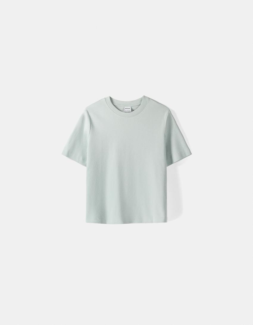 Regular fit short sleeve T-shirt-Green-4