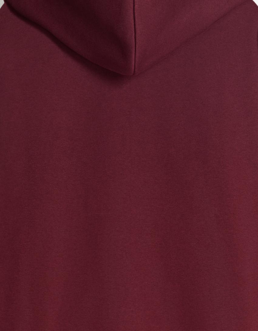 Sudadera cremallera capucha-Granate