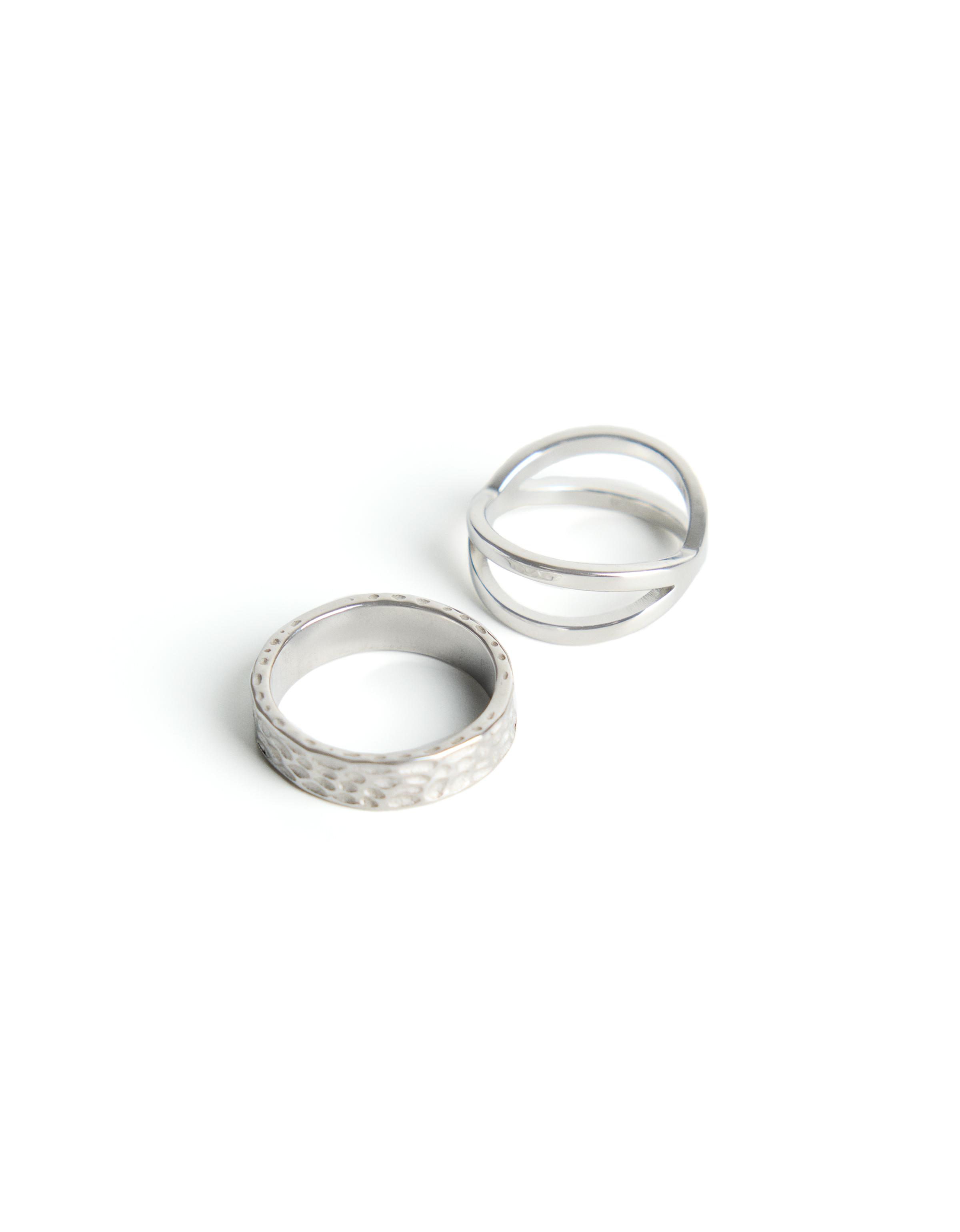 2-pack of rings — Silver