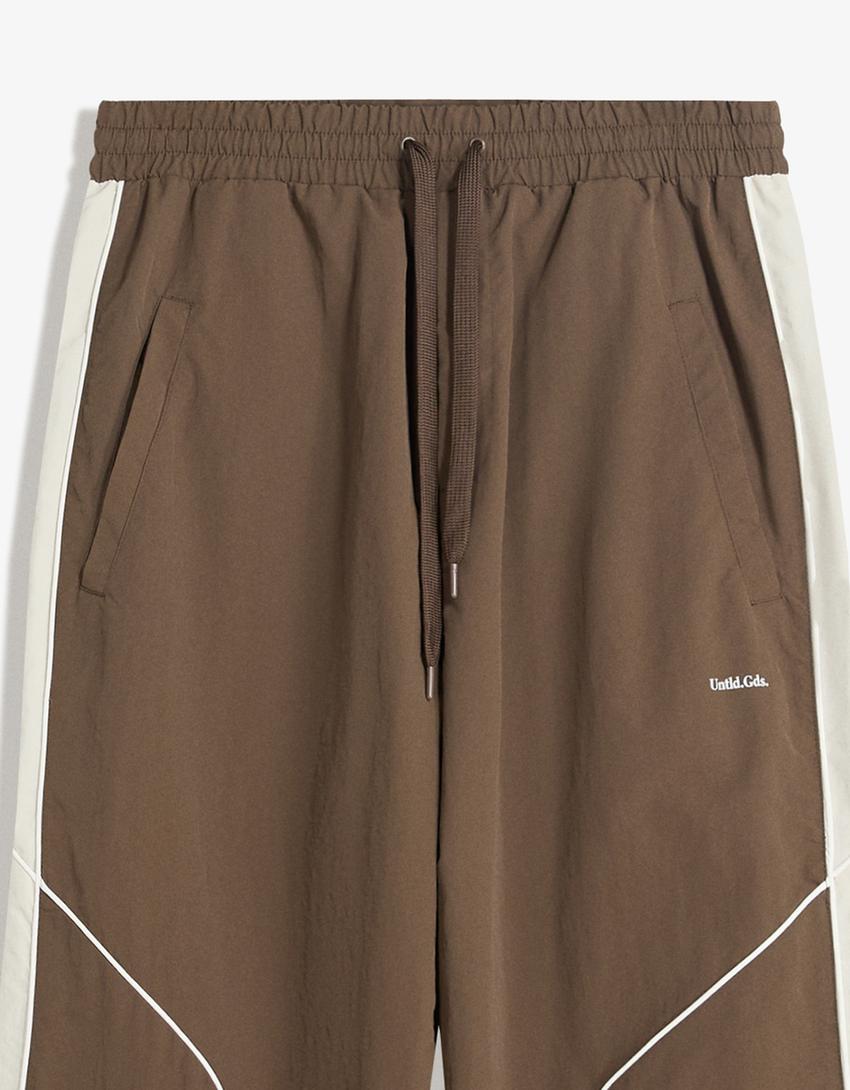 Super Baggy Funktionsstoffhose-Braun-2
