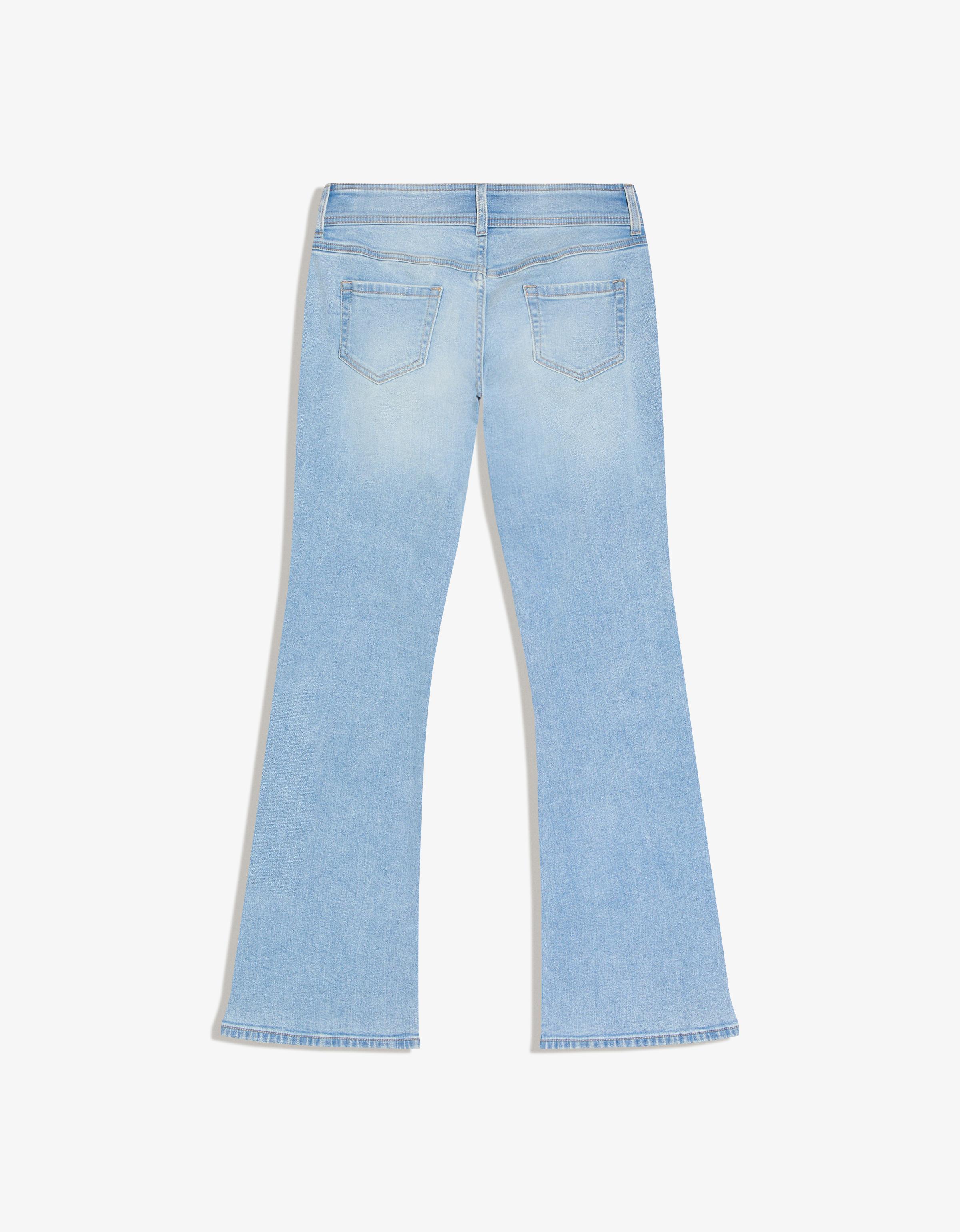 Low-rise boot-cut jeans — Light blue