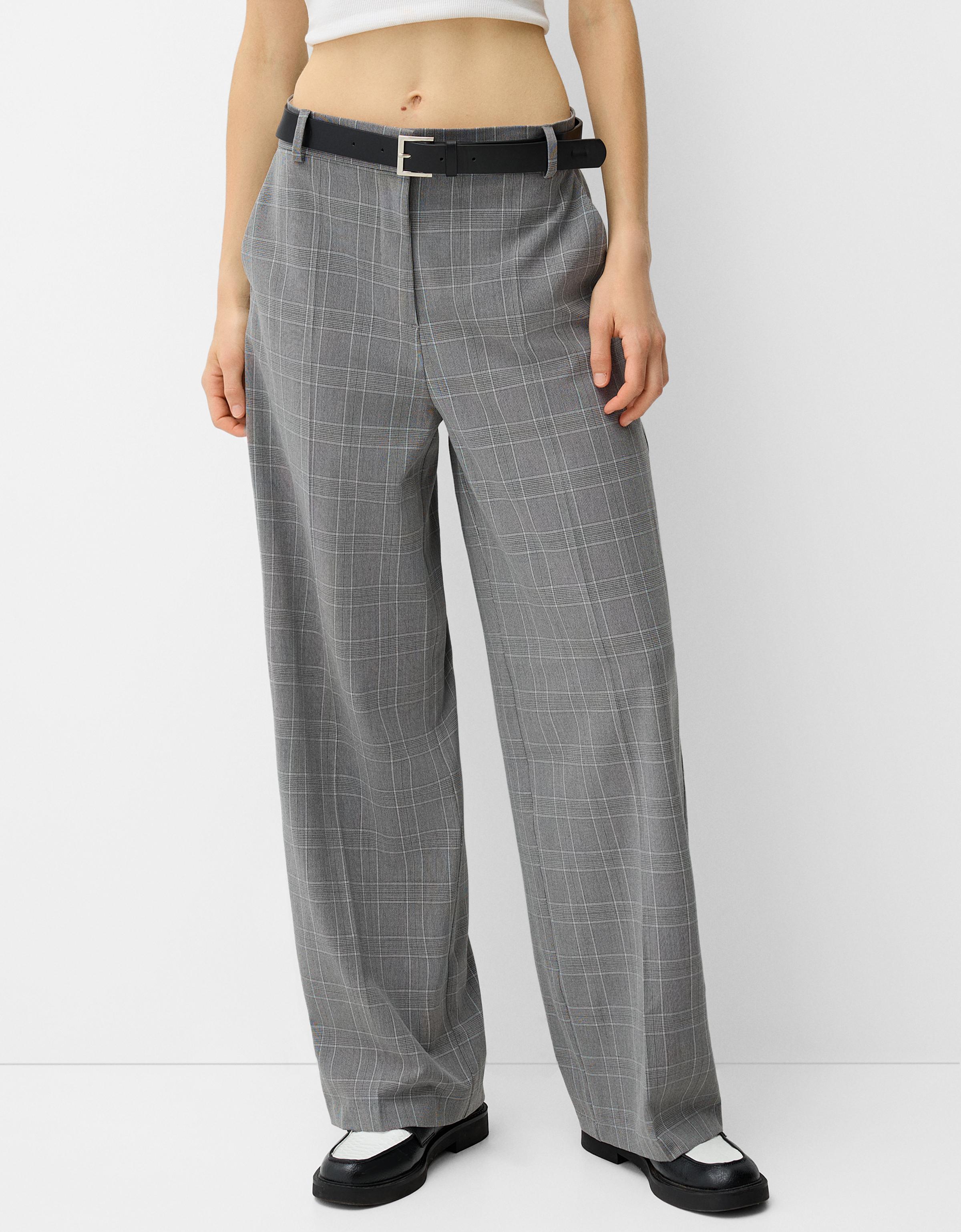 Pantalon avec ceinture bershka best sale