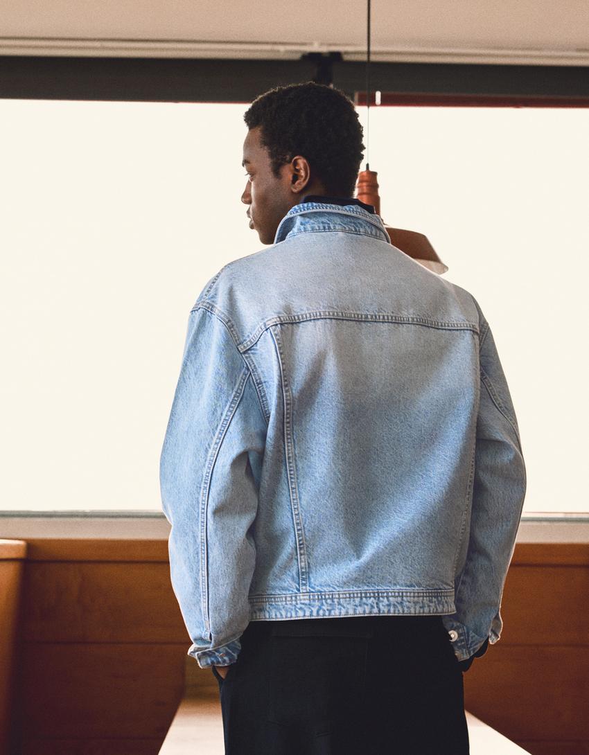 Cazadora denim-Azul lavado
