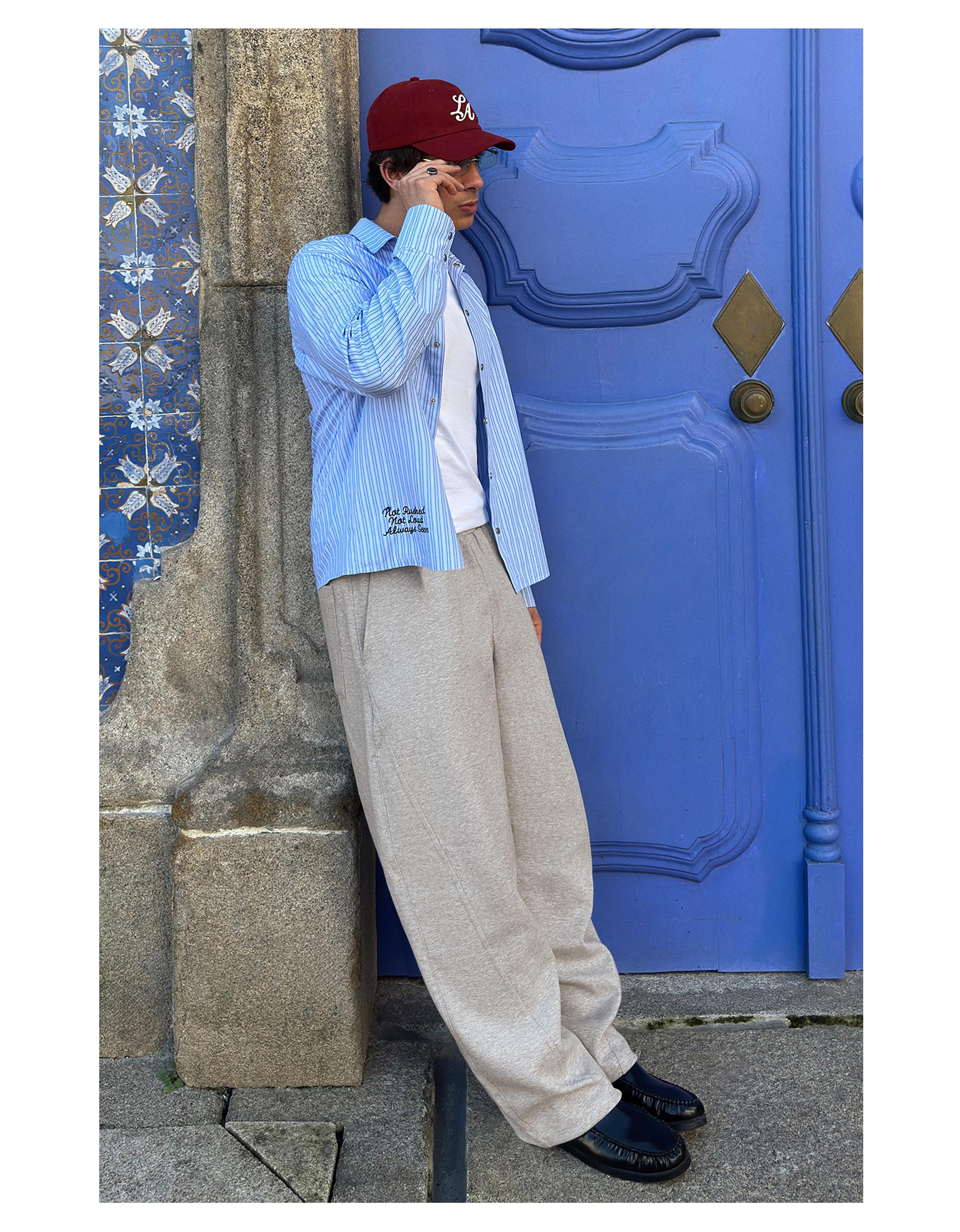 Interlock balloon trousers — Grey