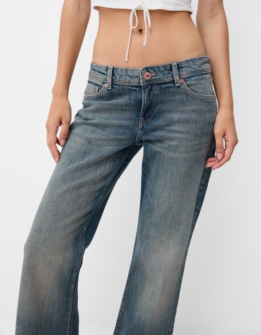 Jeans bootcut low waist-Azul lavado-3