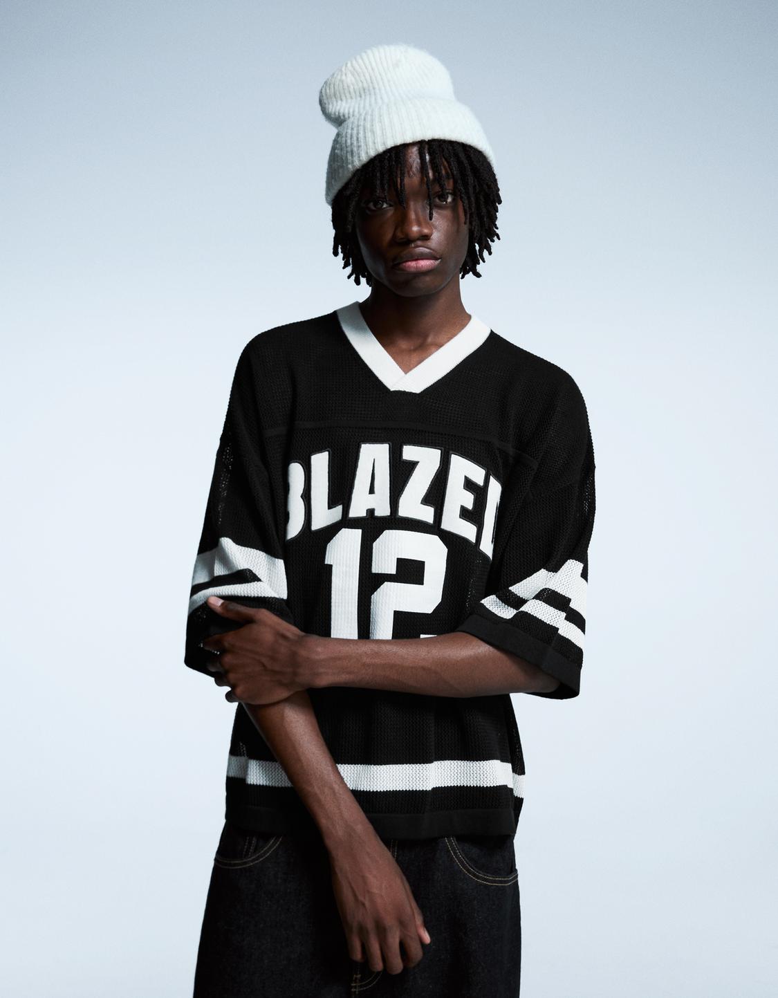 Camiseta manga corta sport mesh print