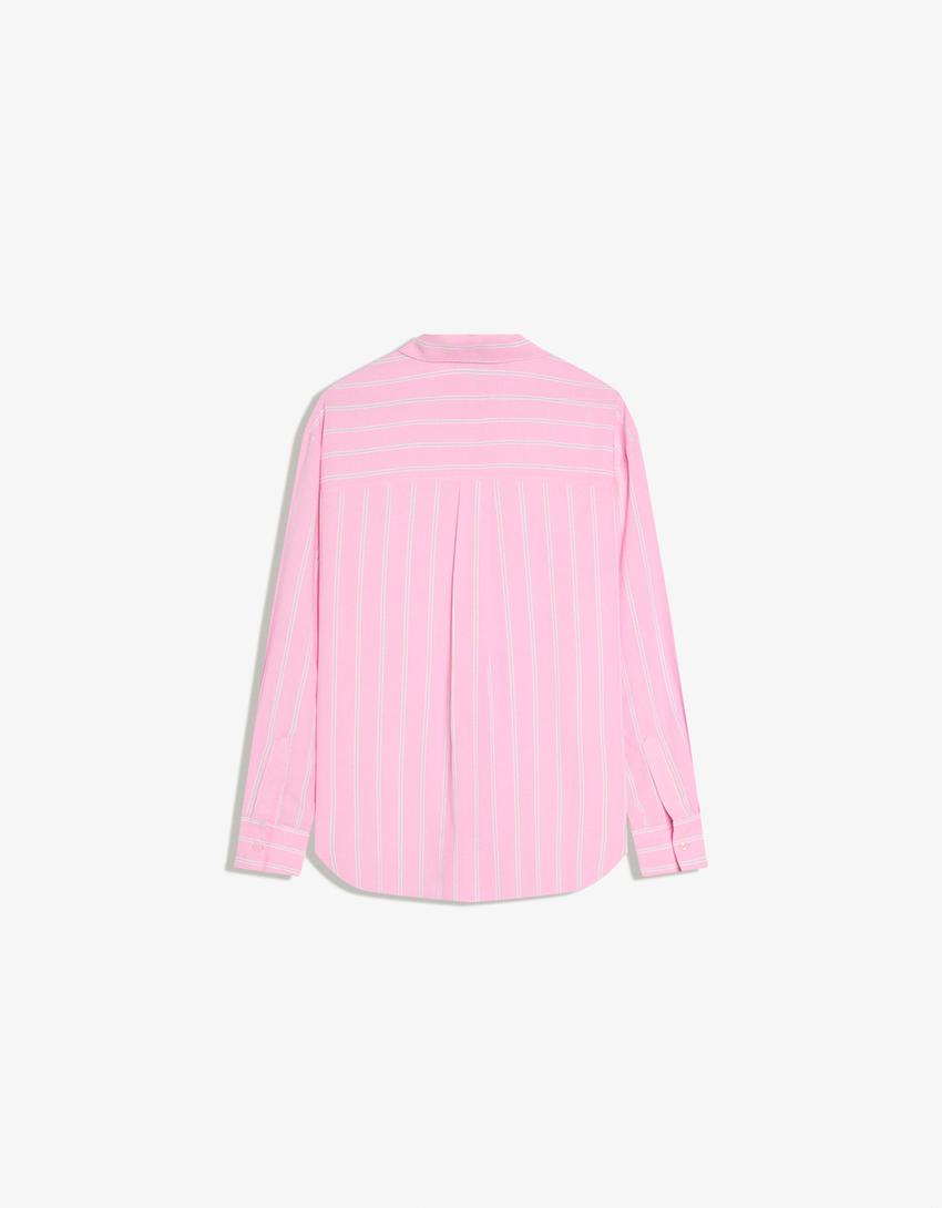 Chemise oversize fluide-Fuchsia