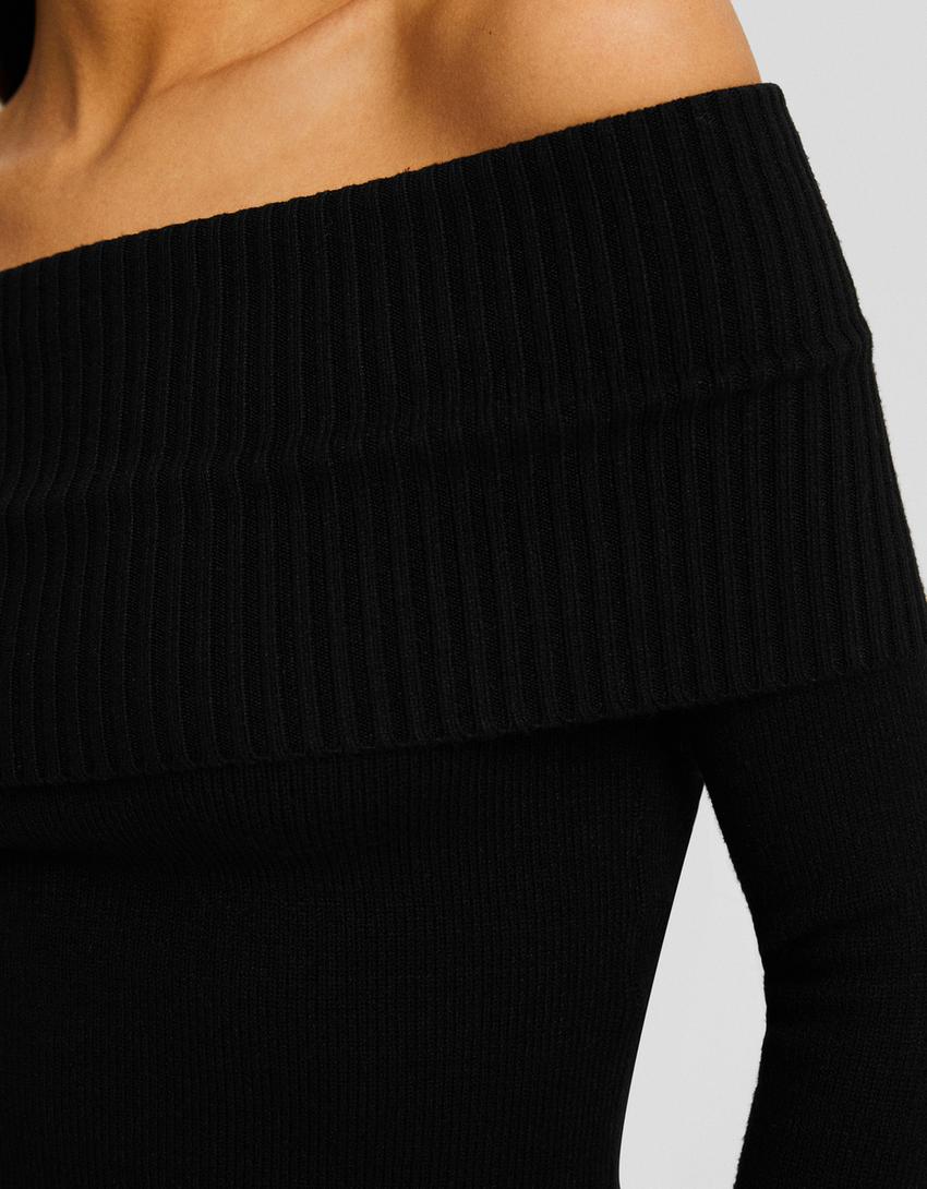 Bardot sweater-Black
