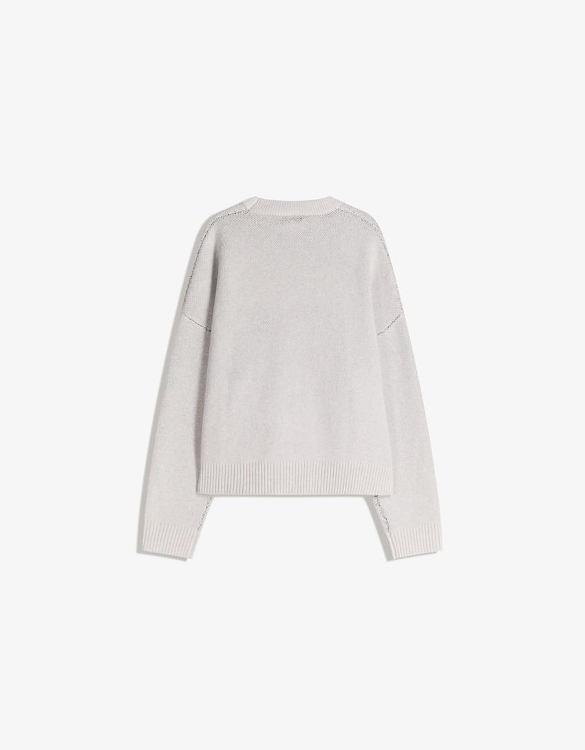 Pull jacquard Donald Duck-Blanc cassé