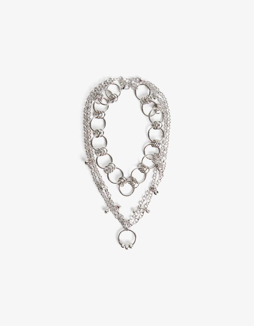 Set 2 coliere pandantiv piercing signature edition-Argint