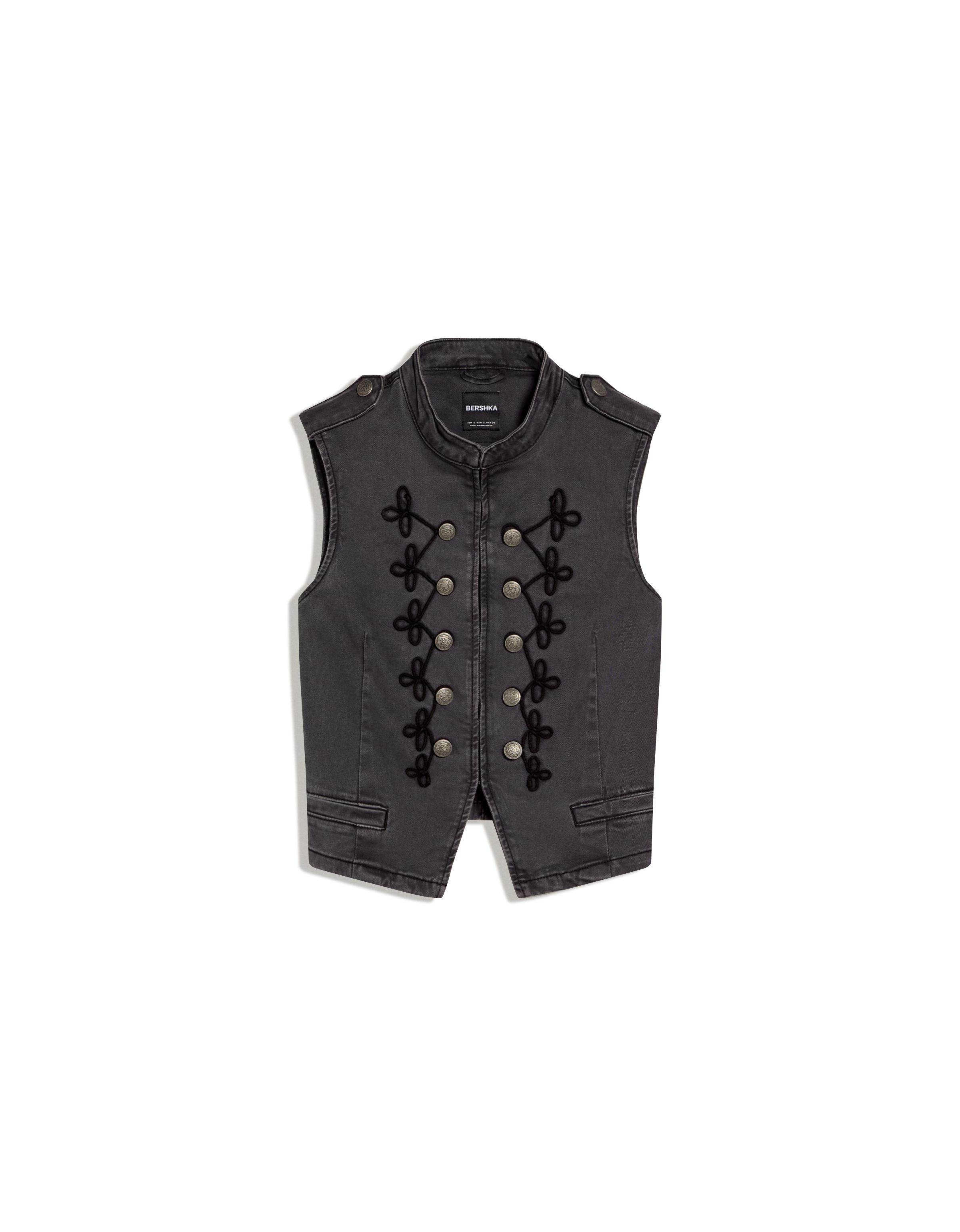 Önü düğmeli yelek - Görsel 5