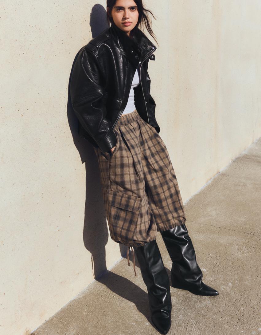 Bottes à talon pantalon-Noir