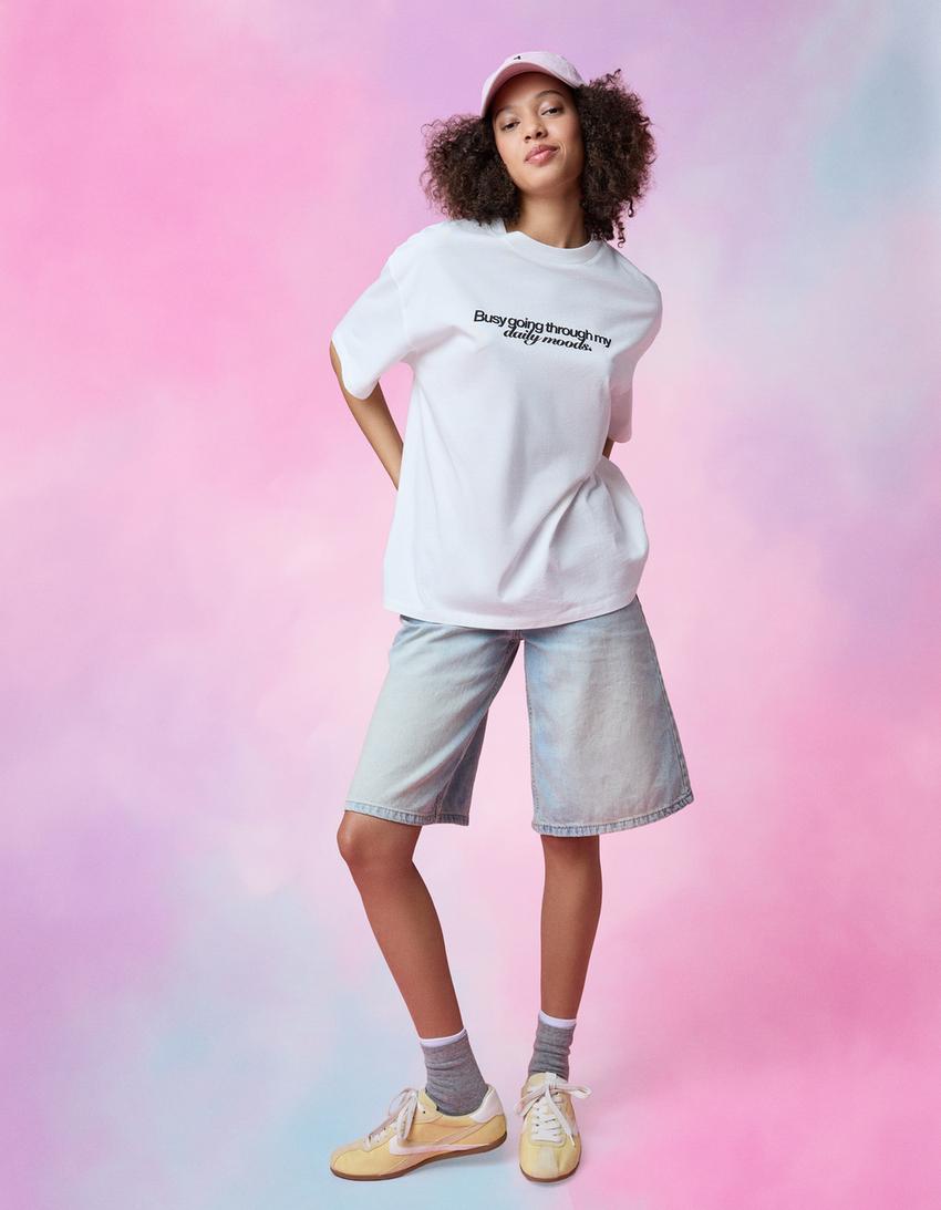 Short sleeve BARBIE print T-shirt-Off white
