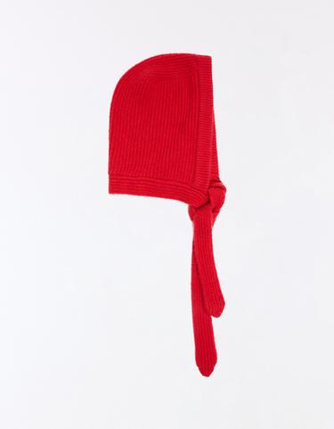 Knit hood — Red 4