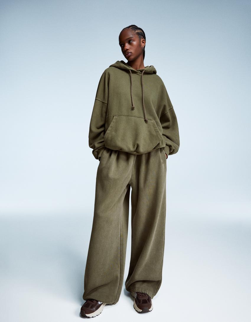 Oversize hoodie-Khaki