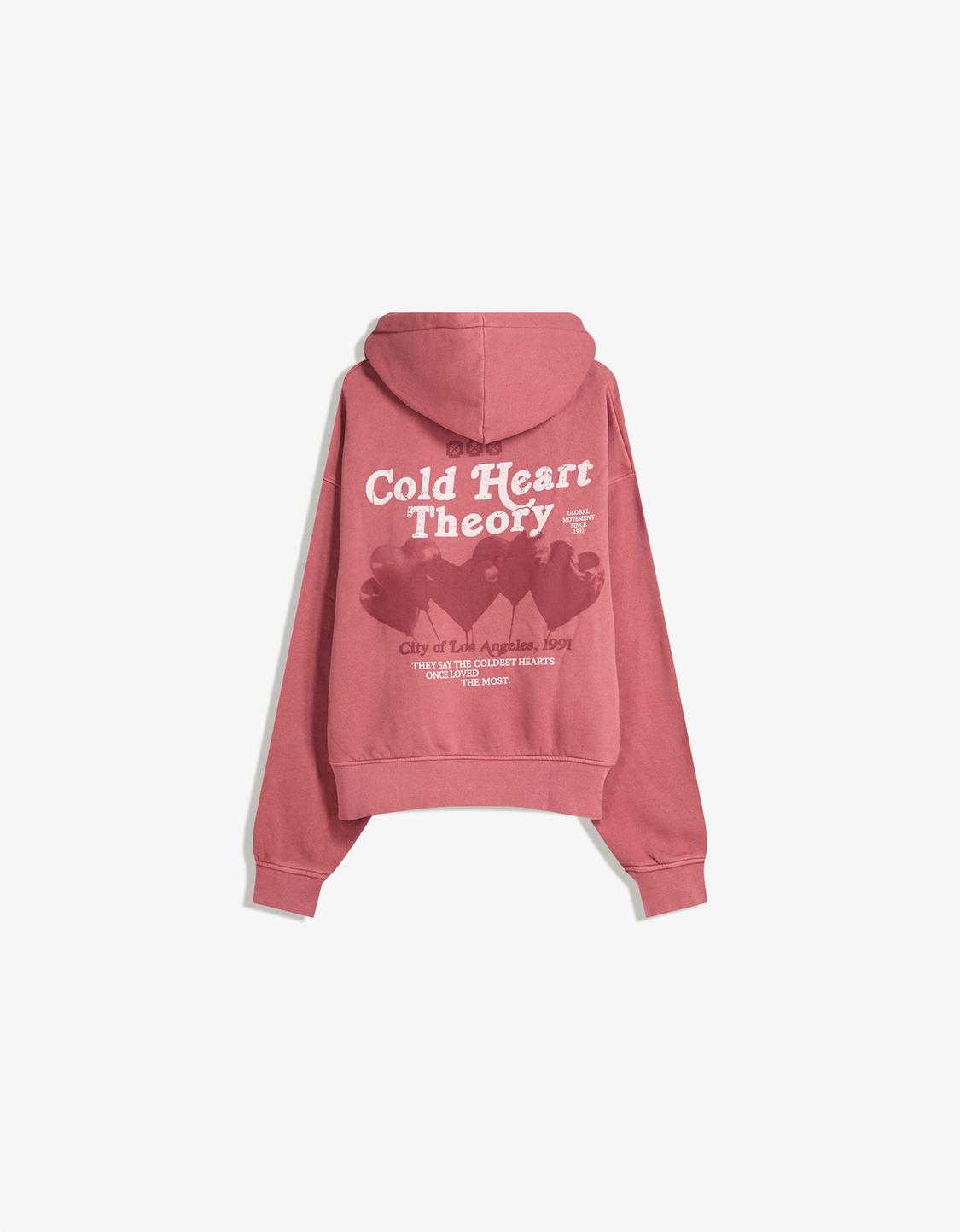 Faded-effect printed sweatshirt