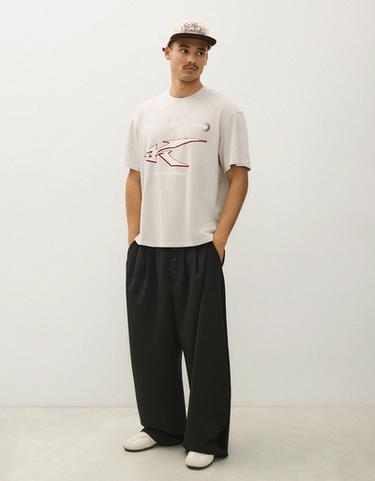 Relaxed print short sleeve T-shirt — Grey 4
