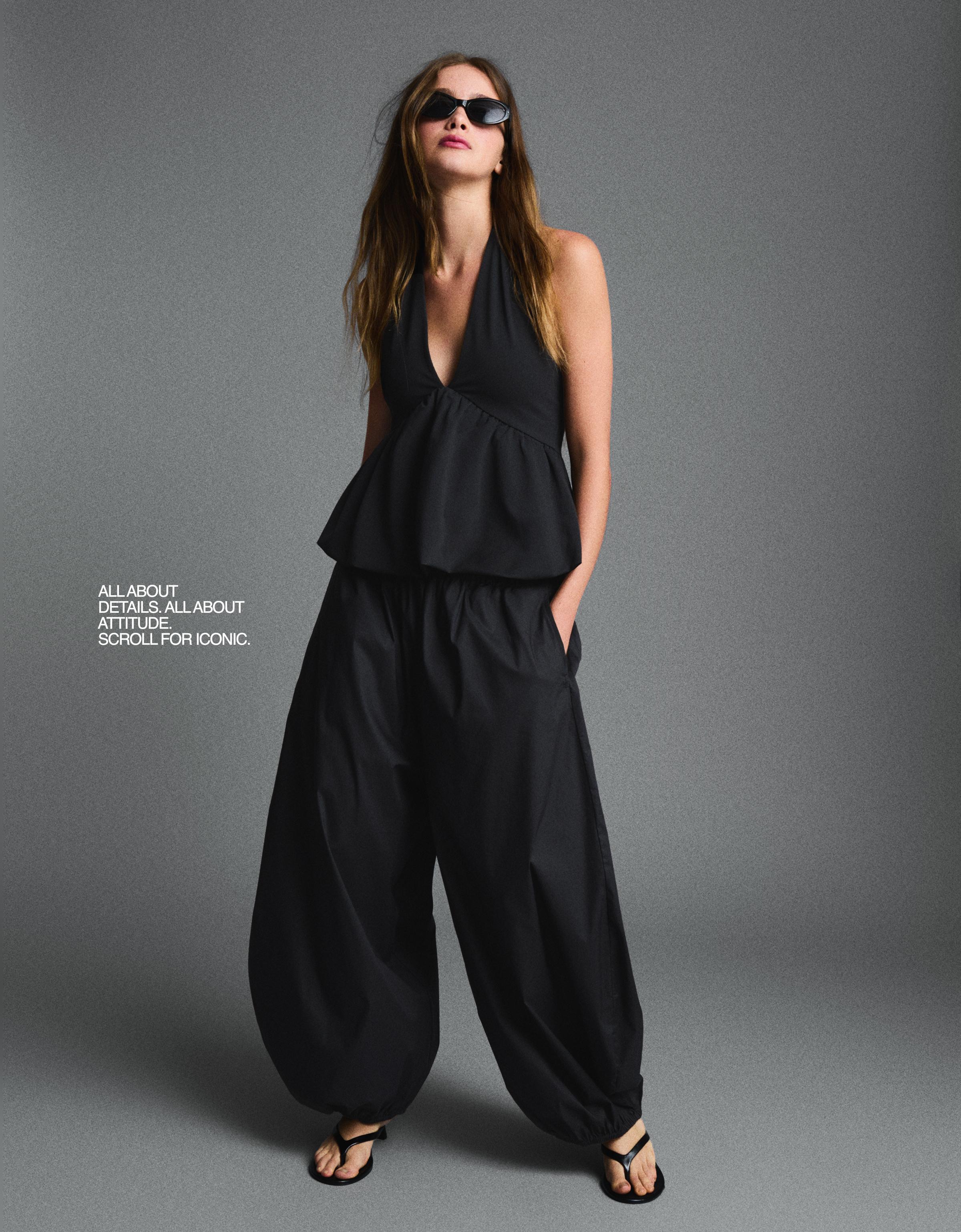Poplin bloomer trousers