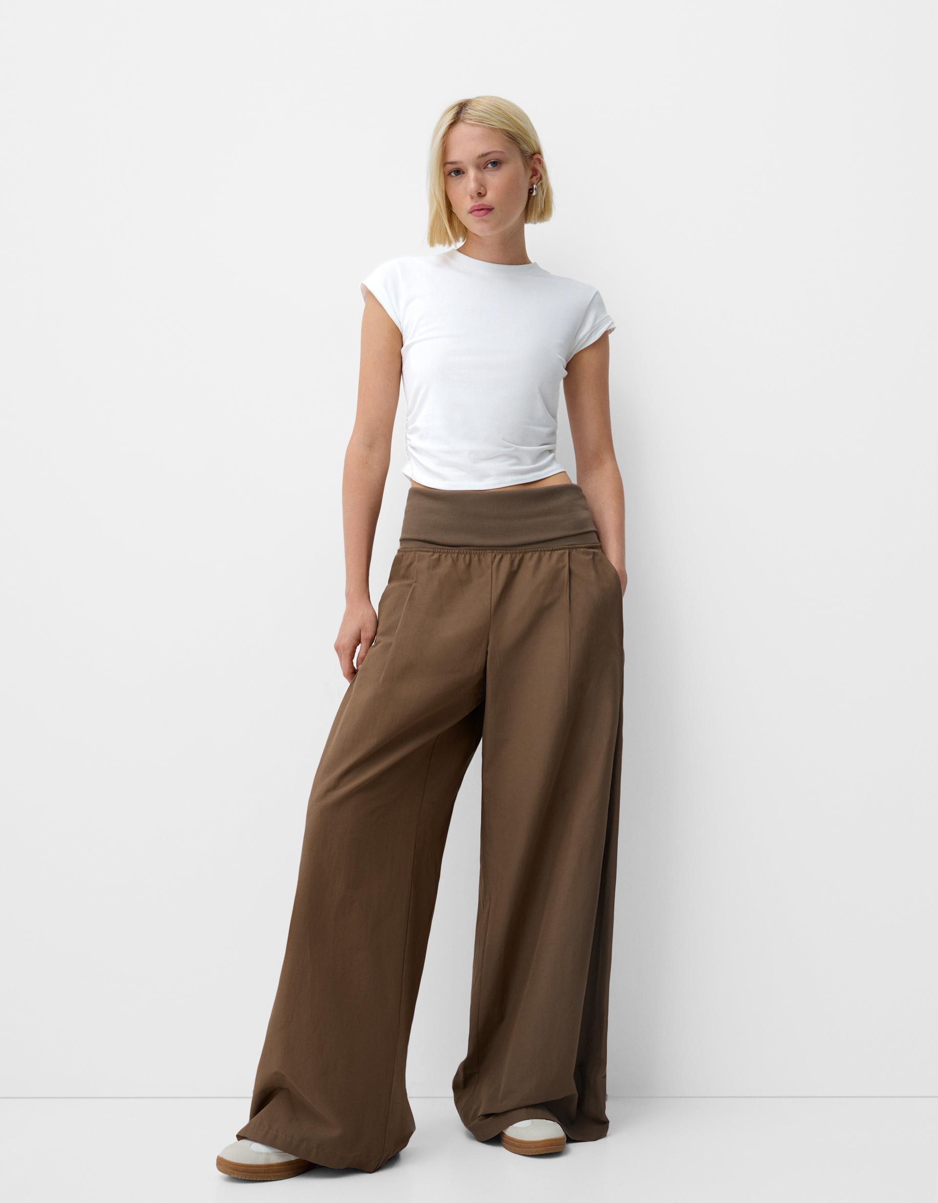 Bershka Ropa Bershka Pantalones Mujer Rebajas Pantalón Wide Leg