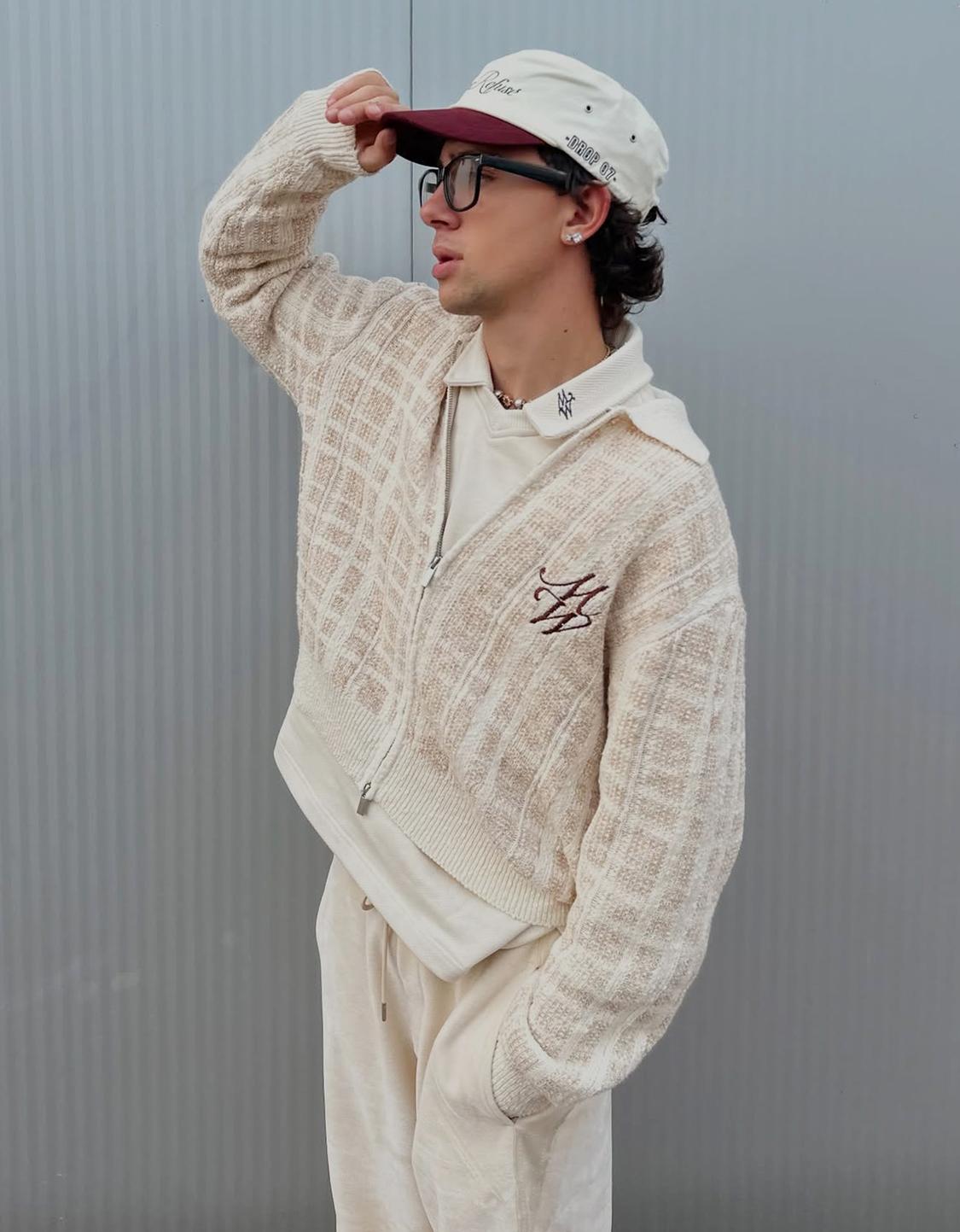 Embroidered textured jacket