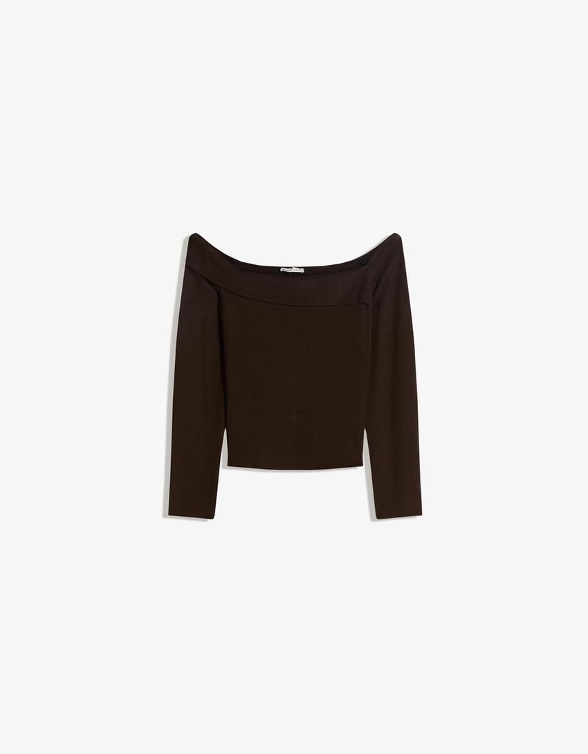 Set jersey y falda midi punto-Set jersey y falda midi punto