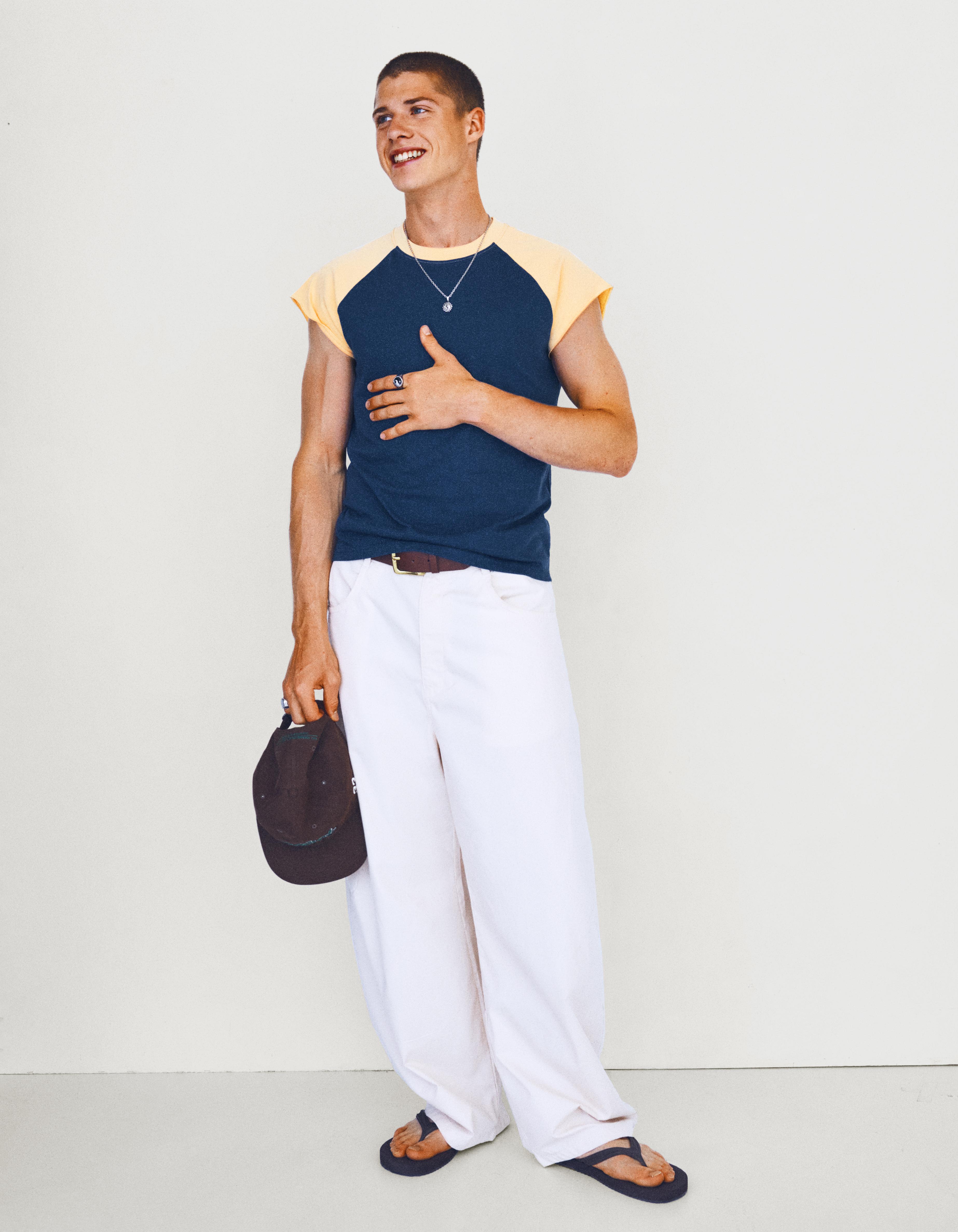 Short sleeve raglan T-shirt — Navy