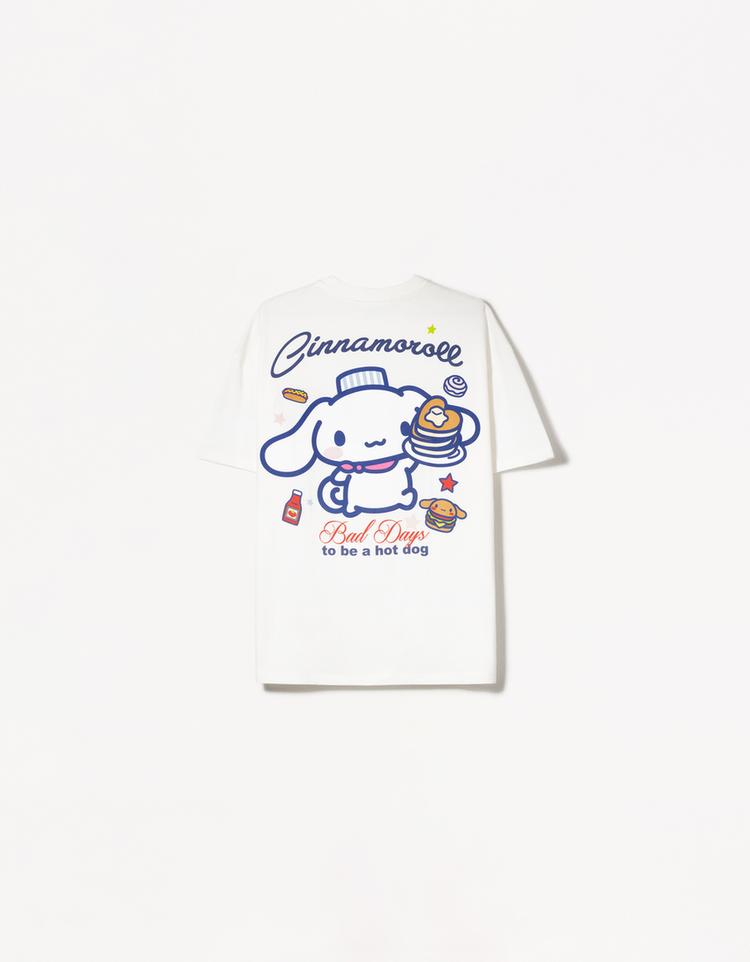 Kısa kollu Cinnamoroll baskılı t-shirt