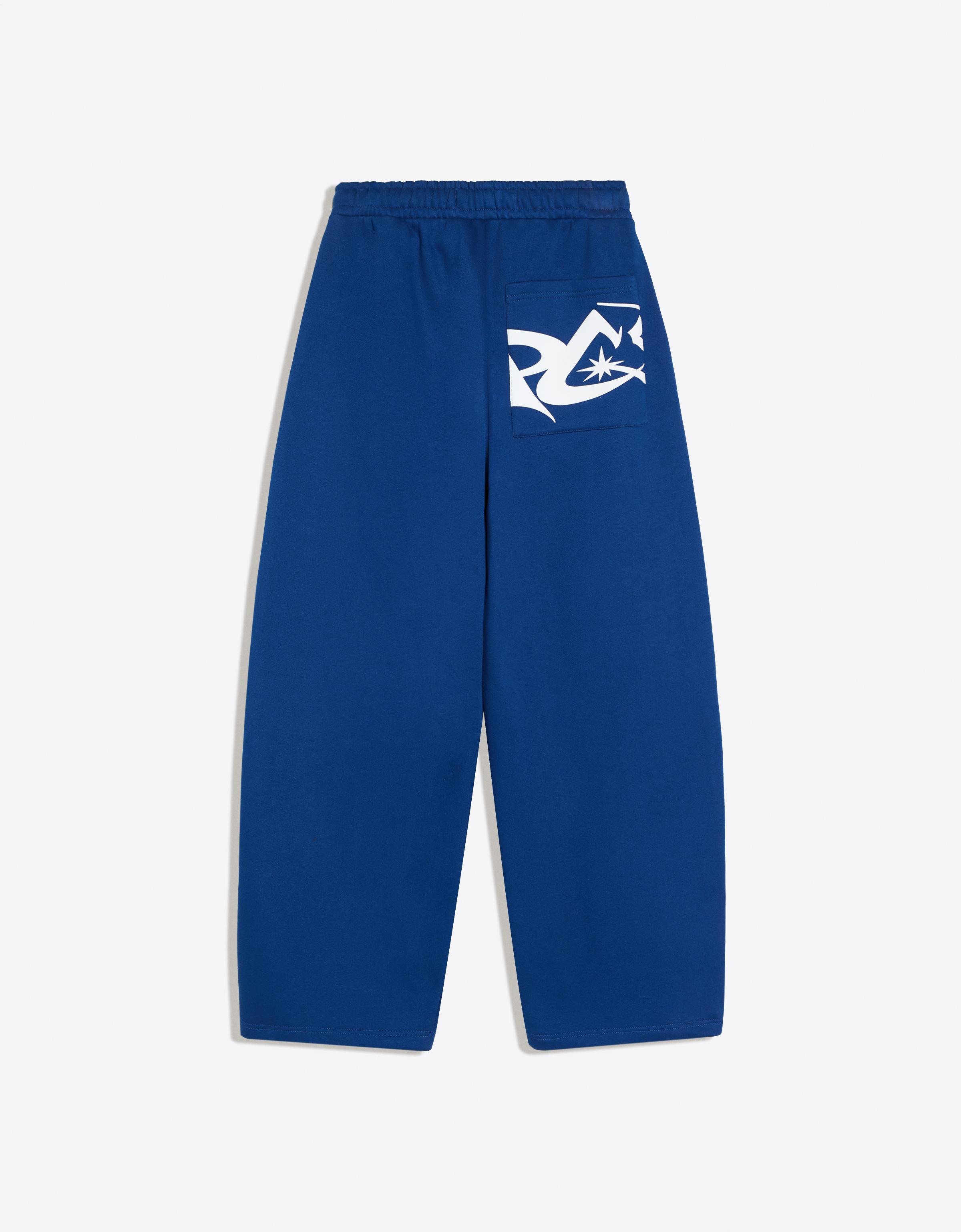 Balloon trousers with side print — Blue