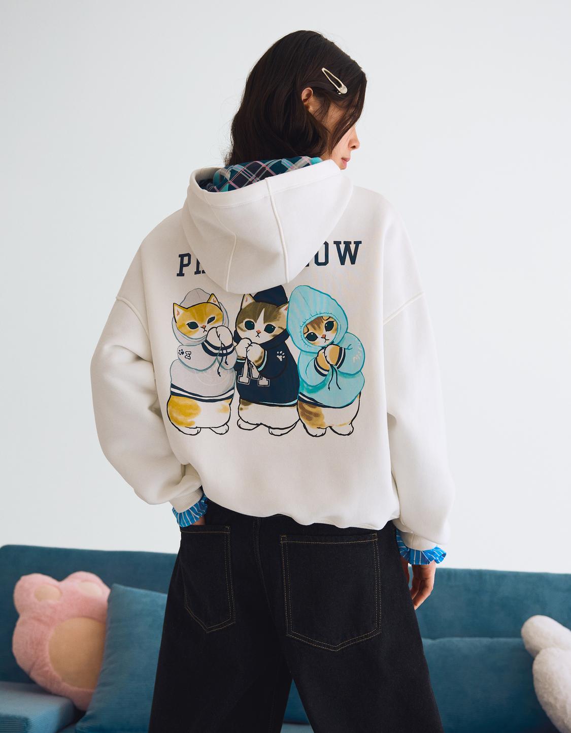 Mofusand print hoodie