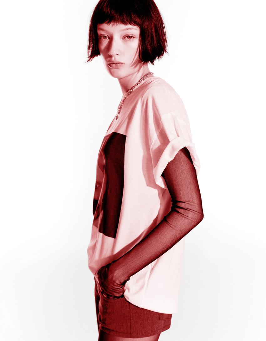 Lady Gaga print short sleeve T-shirt-Off white