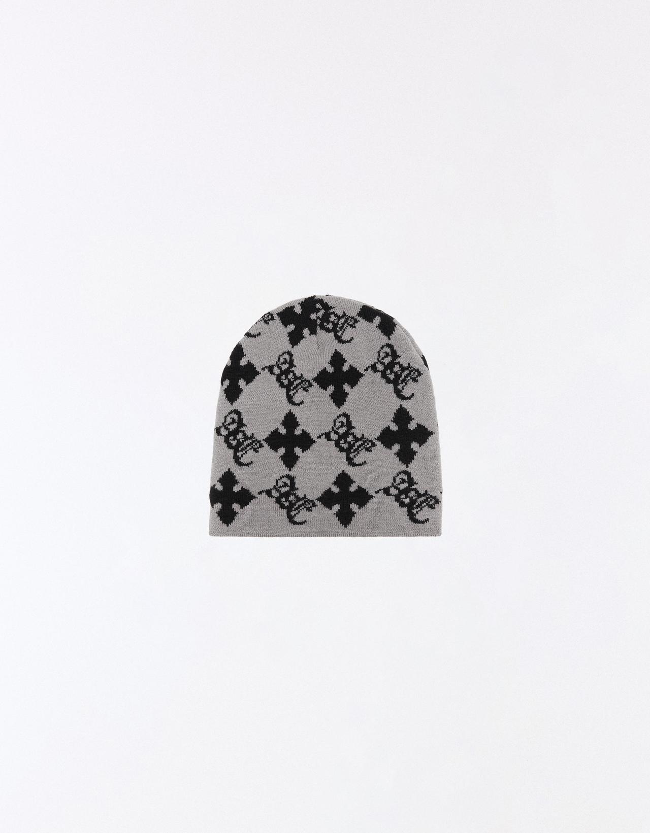 Printed beanie — Grey