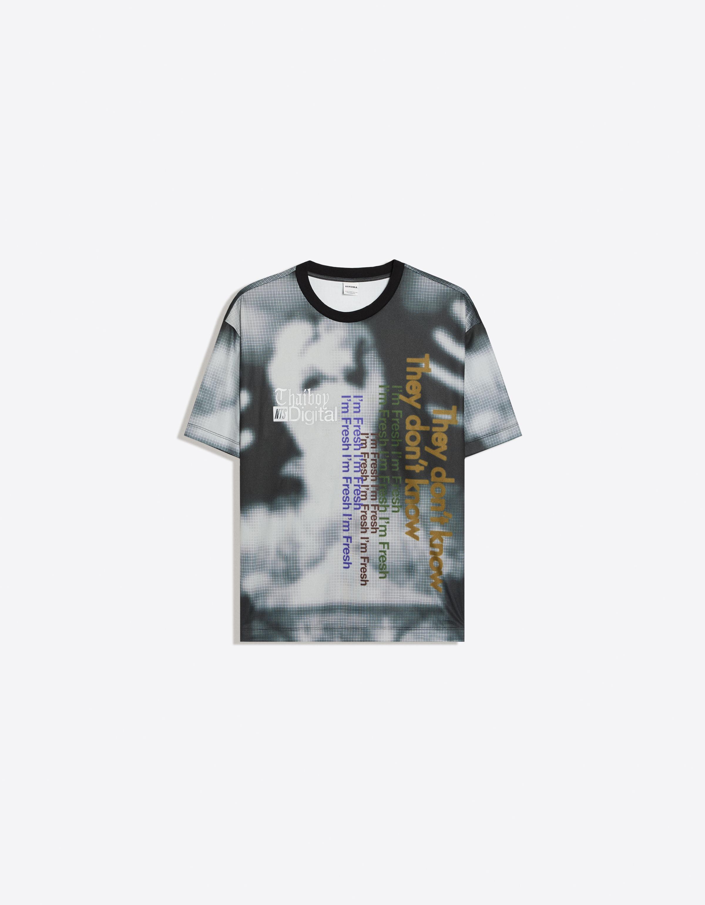 NTS X THAIBOY DIGITAL print short sleeve T-shirt — Blue
