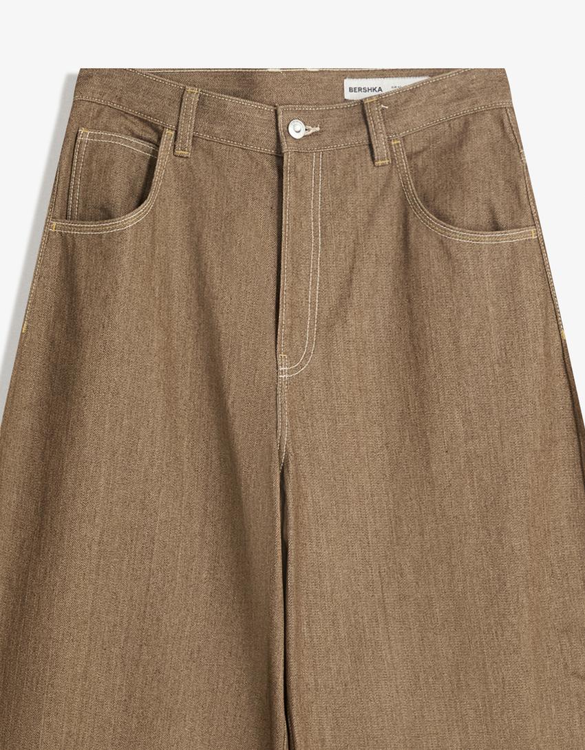 Jeans super ballon-Marron