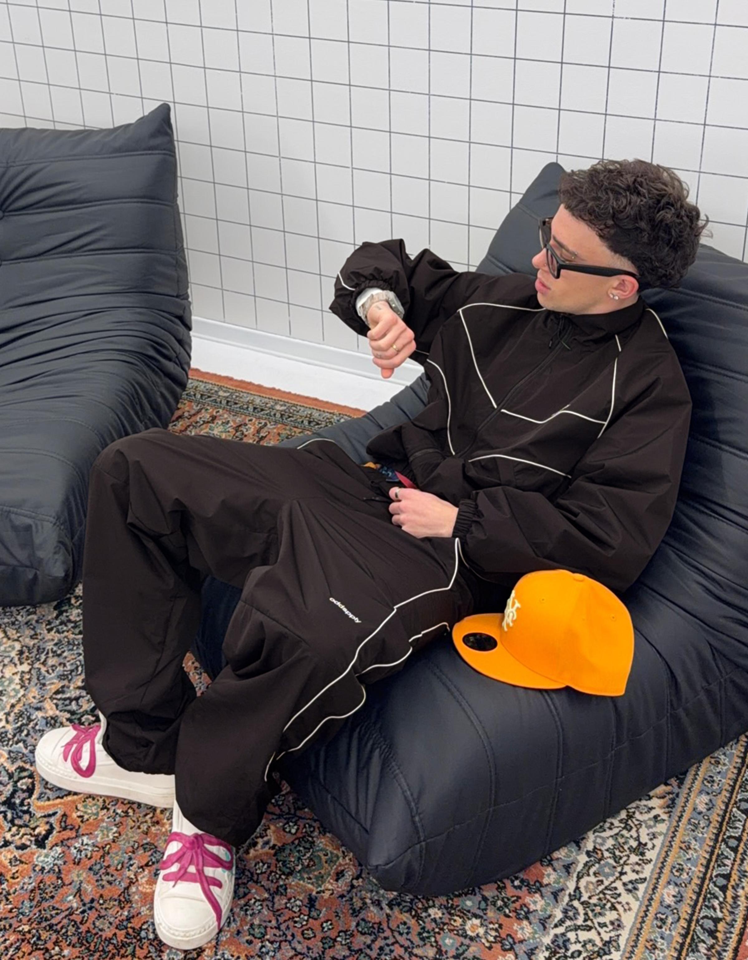 Süper baggy fit teknik pantolon - Görsel 43