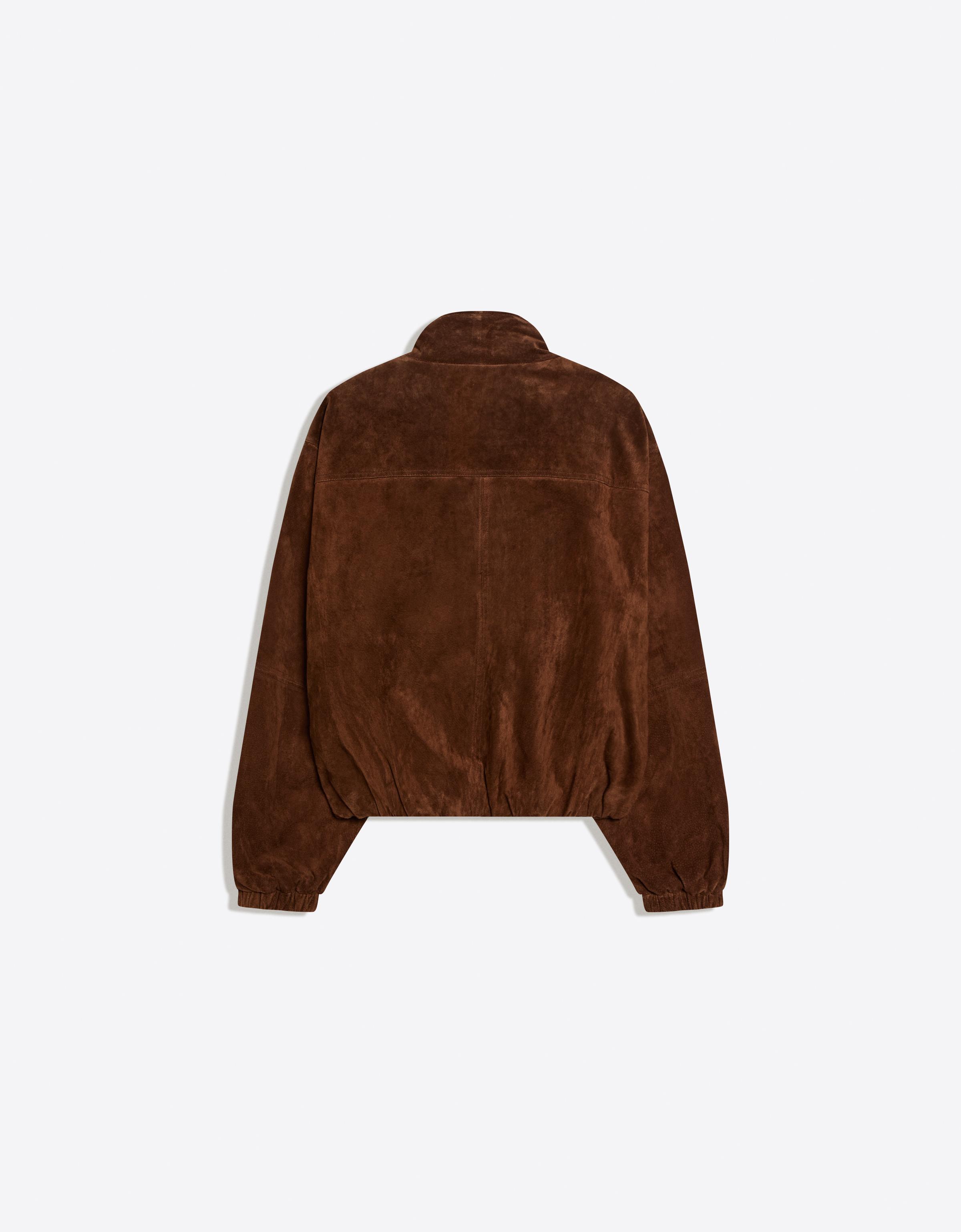 Leather jacket with pockets — Brown