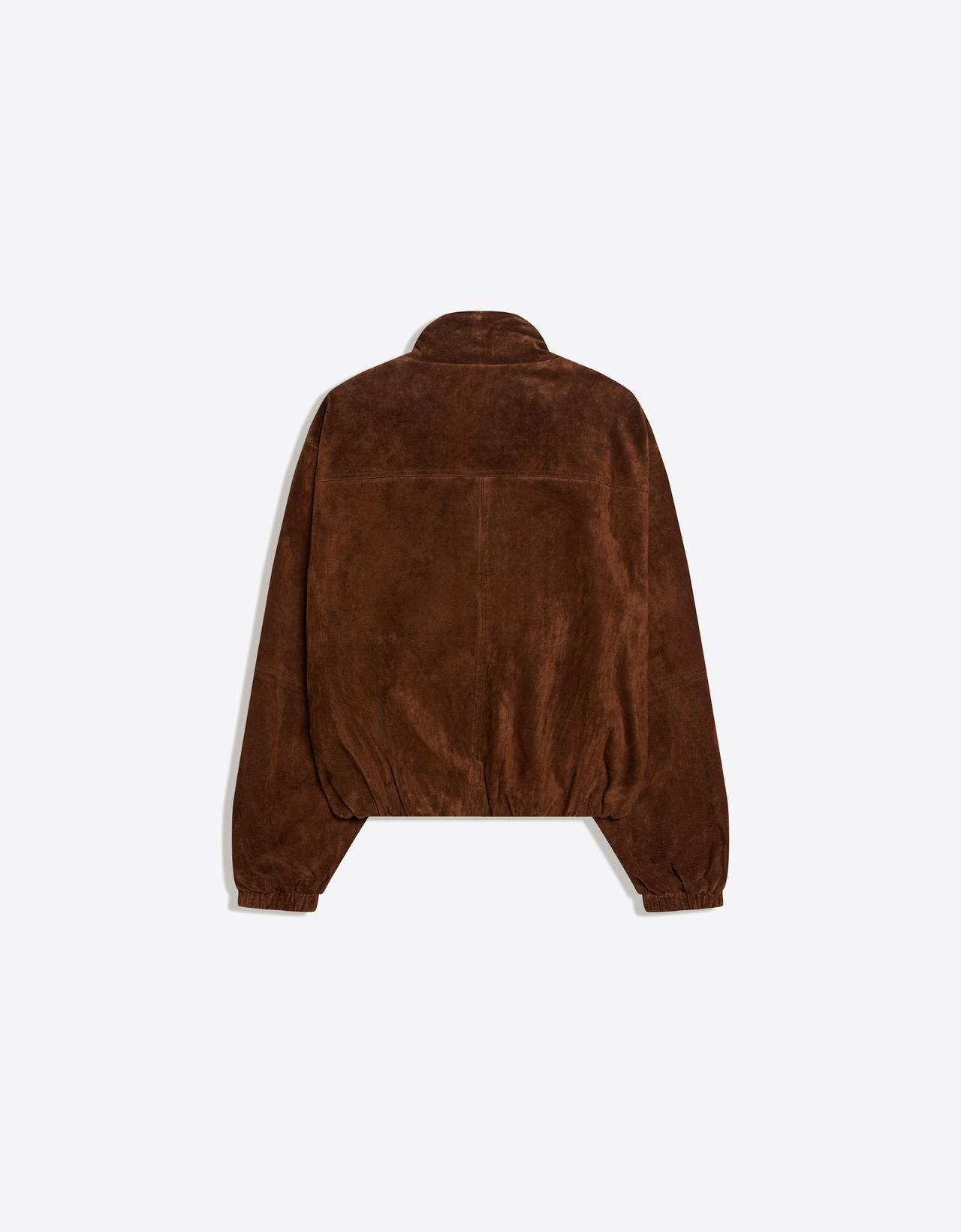 Leather jacket with pockets — Brown